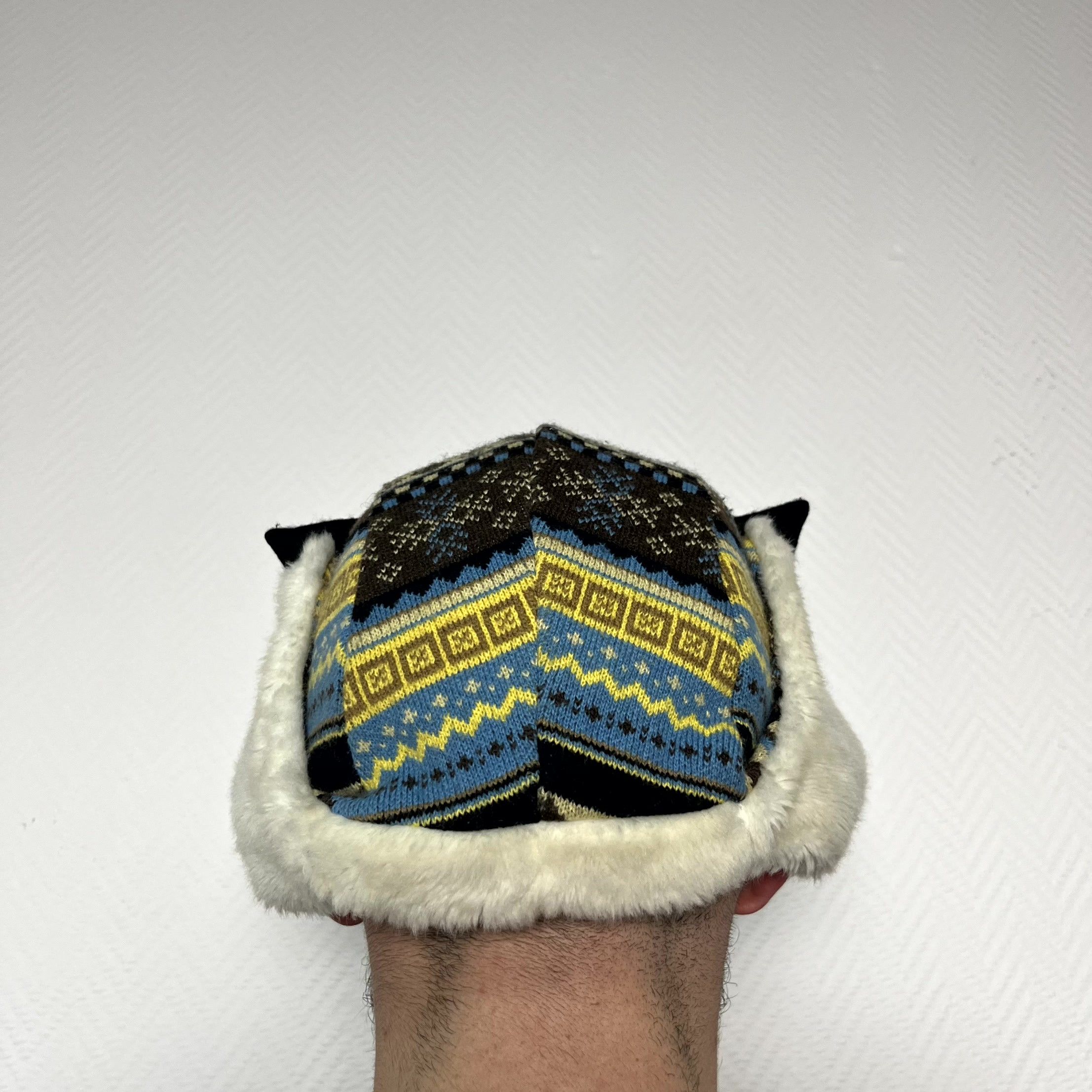 Element Element Trapper Hat Faux Fur Nordic Knit Ear Flap Winter Cap Size ONE SIZE - 7 Thumbnail