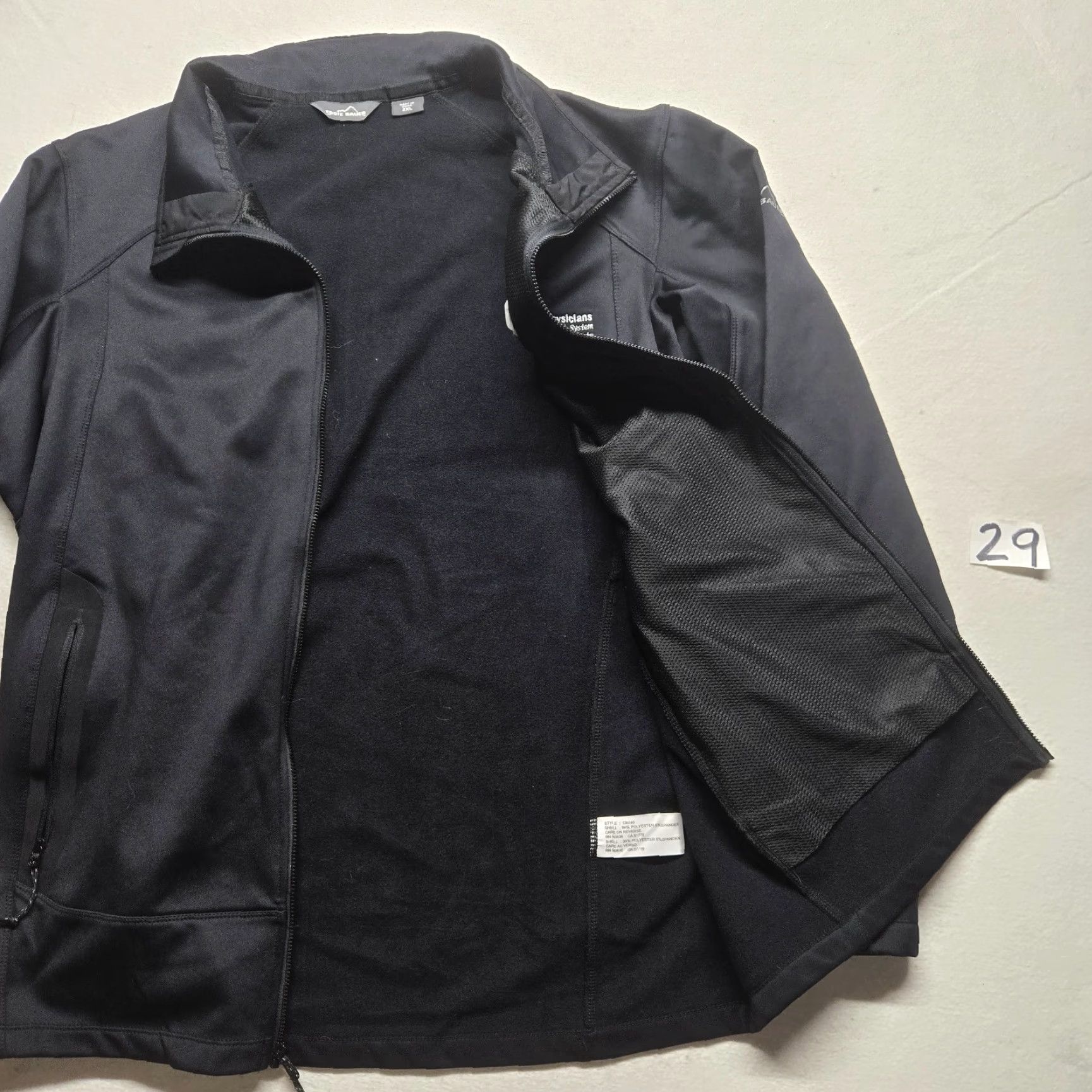 Eddie Bauer Eddie Bauer Jacket Adult Men XL Black Fleece Full Zip Windbreaker Embroidered Stand-Up Collar Mens Size US XL / EU 56 / 4 - 3 Thumbnail