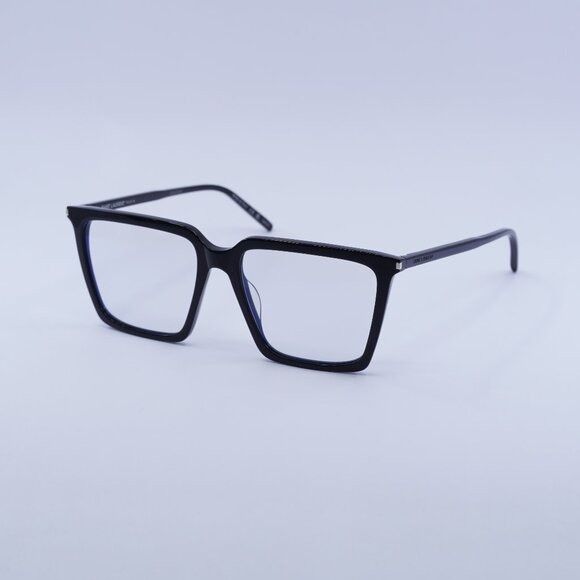 Saint Laurent Paris Saint Laurent SL474 006 Sunglasses Shiny Black Square Frame Size ONE SIZE - 1 Thumbnail