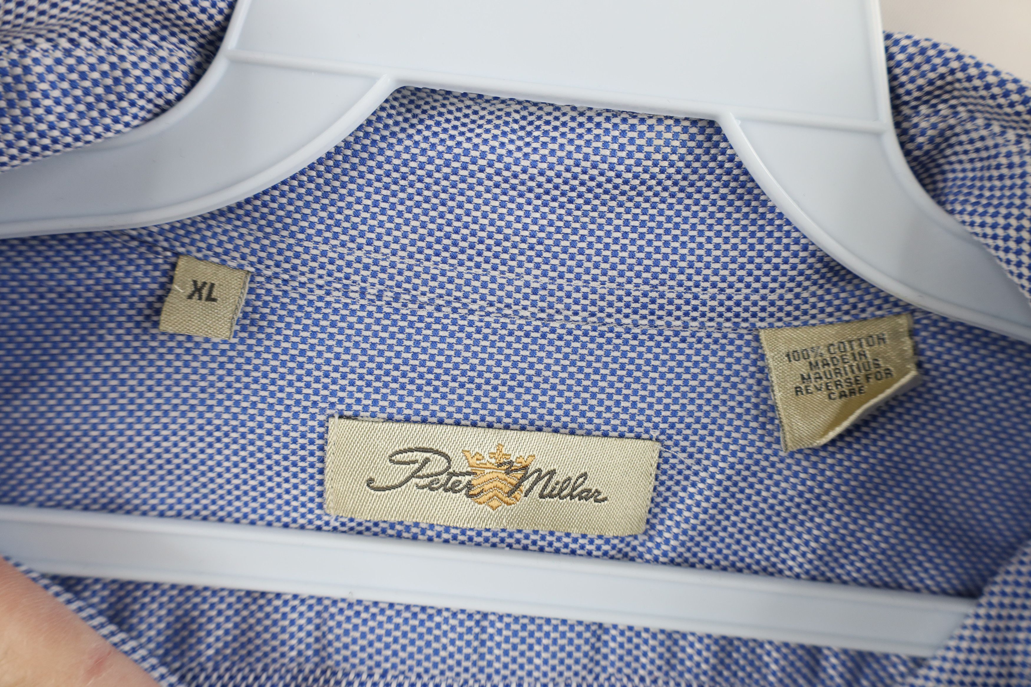 Peter Millar × Vintage Peter Millar Heavyweight Oxford Button Down Shirt Blue Size US XL / EU 56 / 4 - 10 Thumbnail