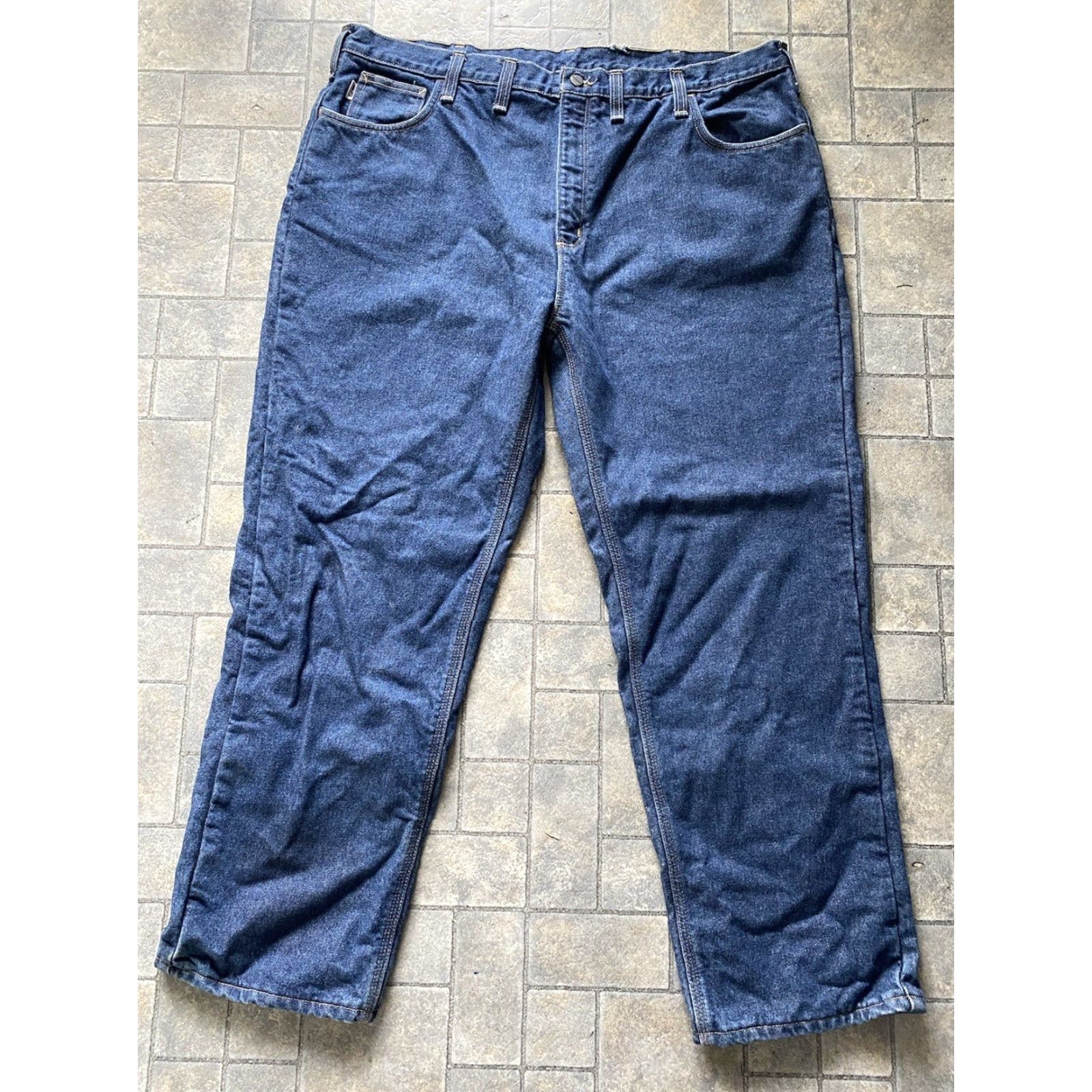 Carhartt VINTAGE? No. But item is NWT Carhartt 100160 451 FR Pants Jeans 3 HRC Men’s 46x30 Blue Flame Resistant Size US 30 / EU 46 - 2 Thumbnail