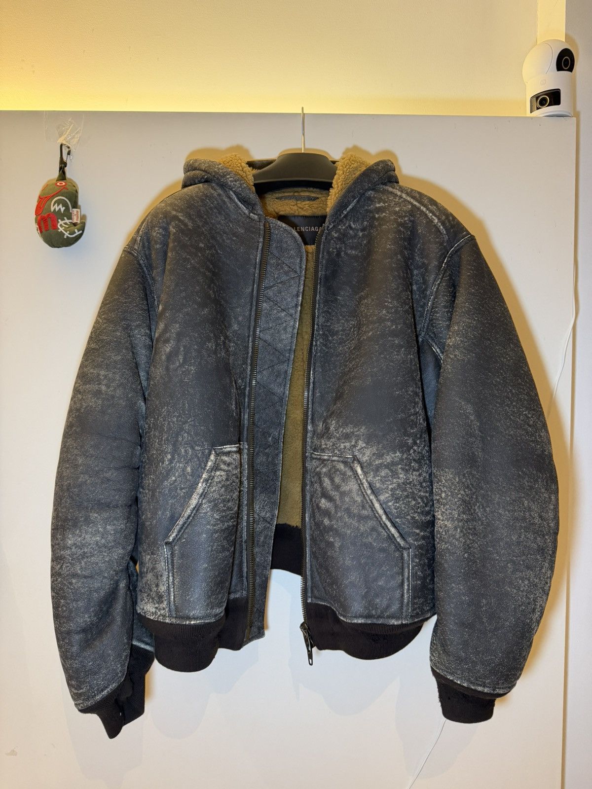 Balenciaga Balenciaga Shearling Leather Hooded Jacket Size US M / EU 48-50 / 2 - 2 Thumbnail
