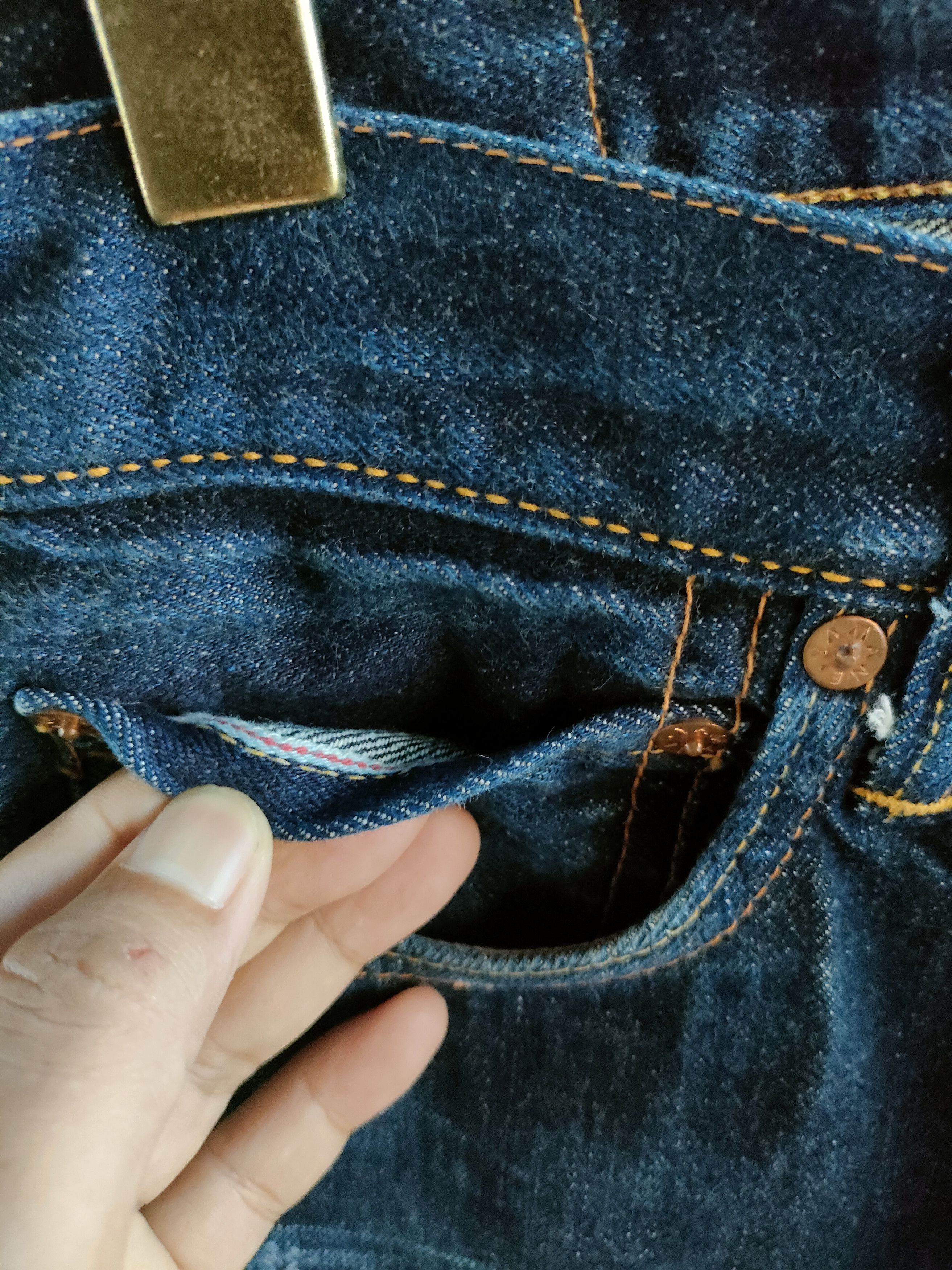 Evisu × Japanese Brand Evisu Yellow Daicock Lot 2001 Selvedge Jeans Size US 32 / EU 48 - 11 Thumbnail
