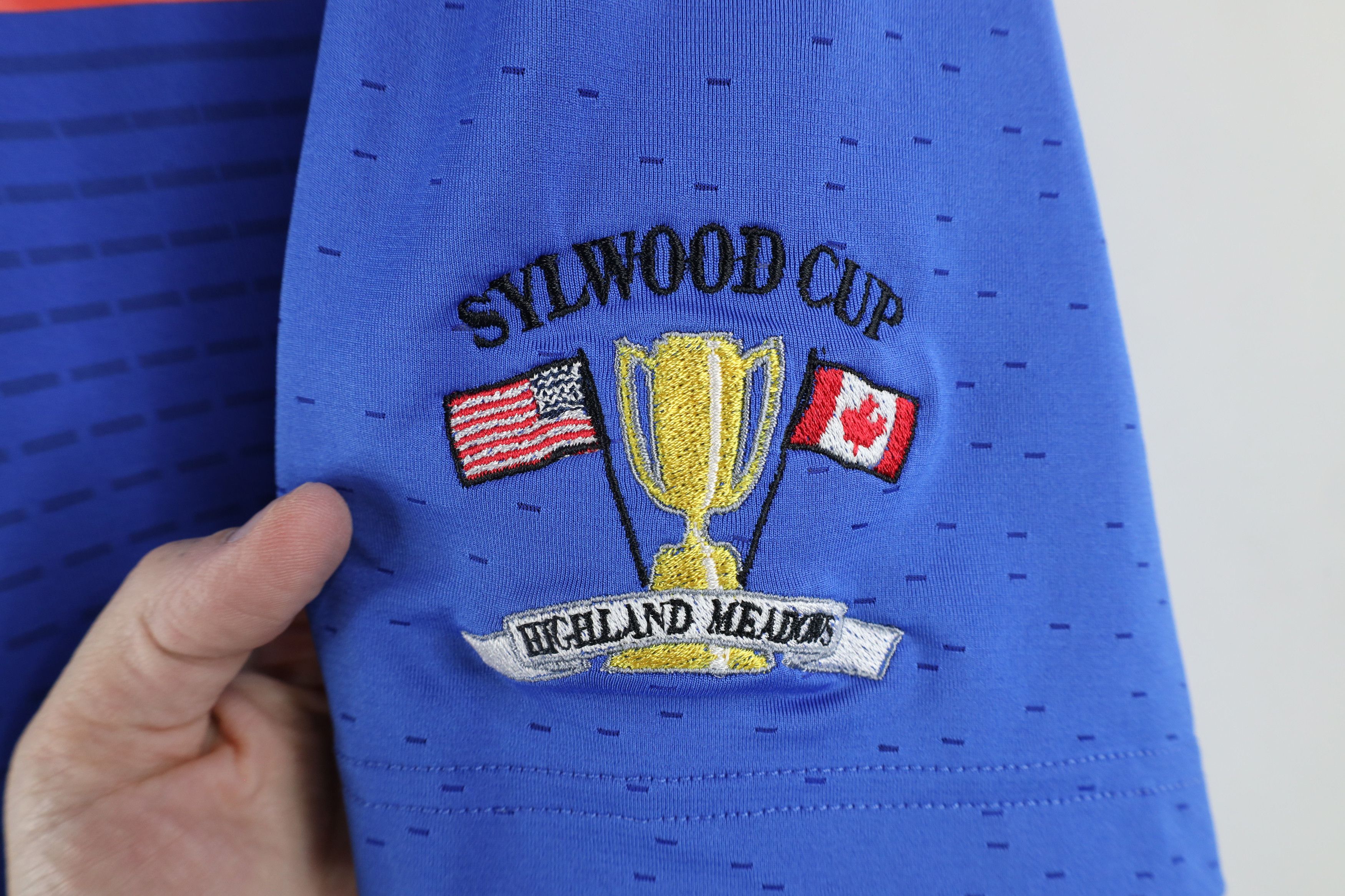 Adidas × Vintage Adidas Golf Sylwood Cup Highland Meadows Golfing Polo Blue Size US L / EU 52-54 / 3 - 4 Thumbnail