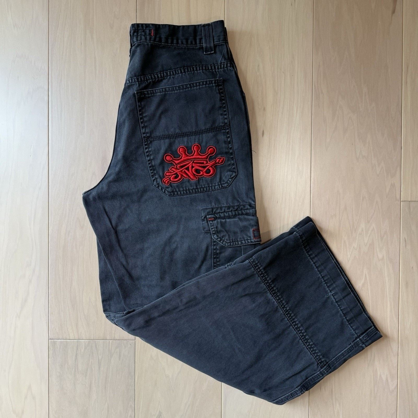 JNCO × Vintage Vintage JNCO Cargo Pants 32 Black Baggy Y2K Streetwear Size US 32 / EU 48 - 2 Thumbnail