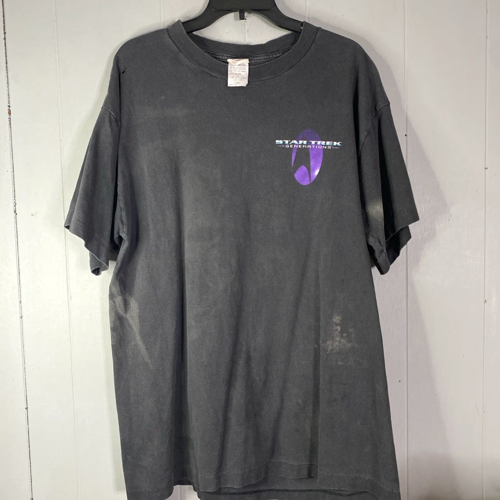 Vintage Vtg Winterland Single Stitch 90s Star Trek Movie T Shirt Made in USA DISTRESS L Shirt Unisex Adults Adult L Black Cotton Stars 90s Mens Womens Size US L / EU 52-54 / 3 - 3 Thumbnail