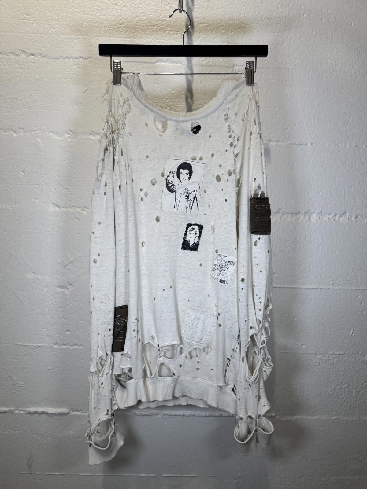 Raf Simons Raf Simon’s AW2001 “Riot Riot Riot” Patchwork Crewneck Size US M / EU 48-50 / 2 - 1 Thumbnail
