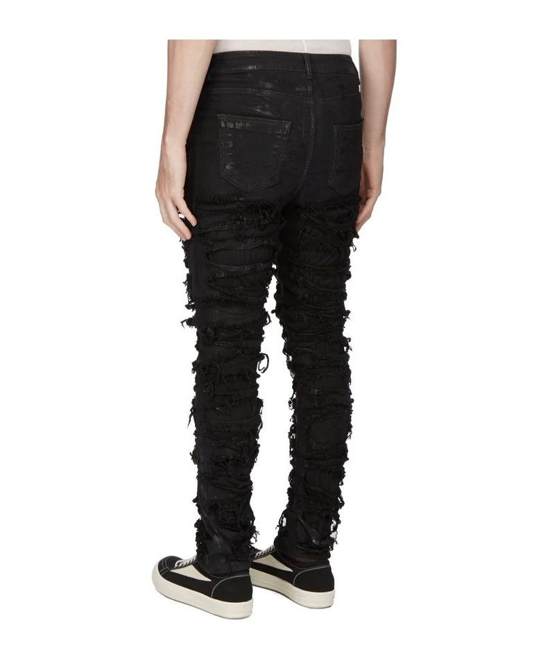 Rick Owens Rick Owens Erosion-Destructed Slim Streamer Wax-Brushed Je Size US 30 / EU 46 - 7 Thumbnail