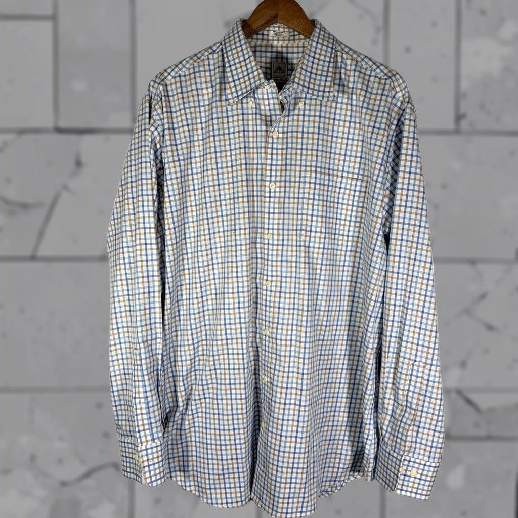 Peter Millar Peter Millar Checkered Long Sleeve Button-Down Shirt Mens XL Multicolor Shirt Size US XL / EU 56 / 4 - 1 Thumbnail