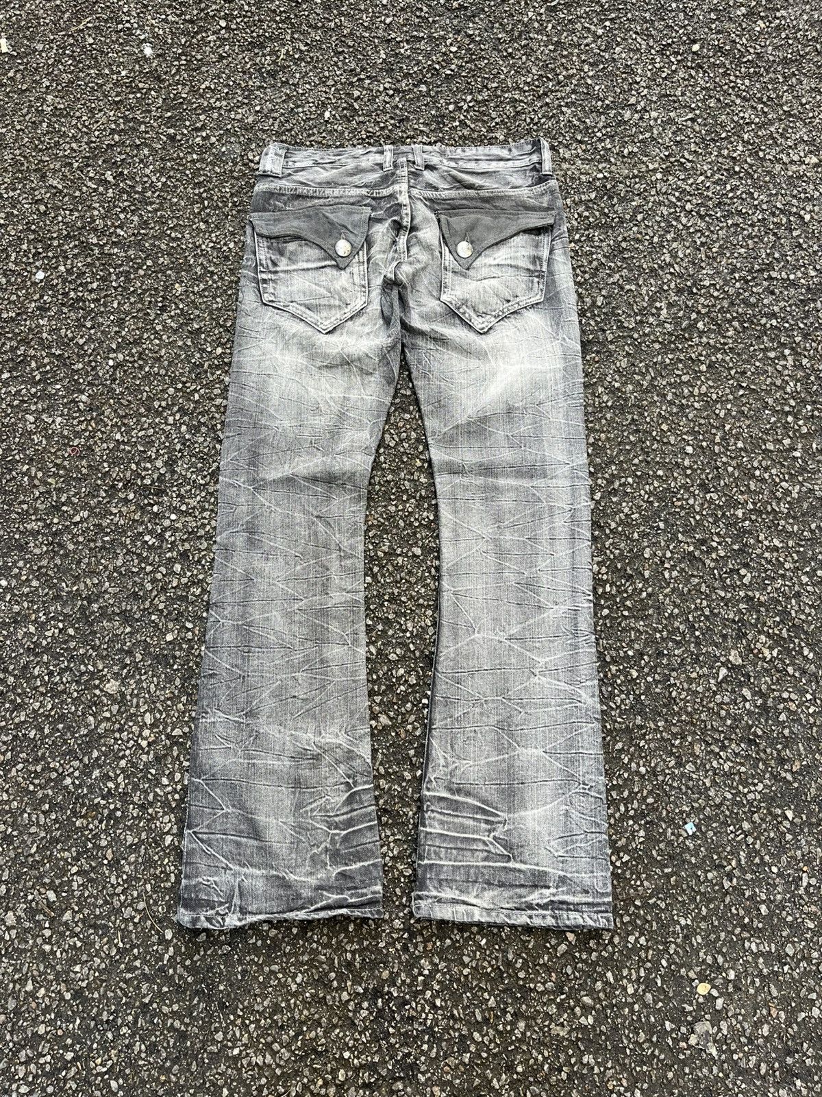 Hysteric Glamour Flared Jack Serika Artist Work Spider Web Distressed Jeans Size US 32 / EU 48 - 11 Thumbnail