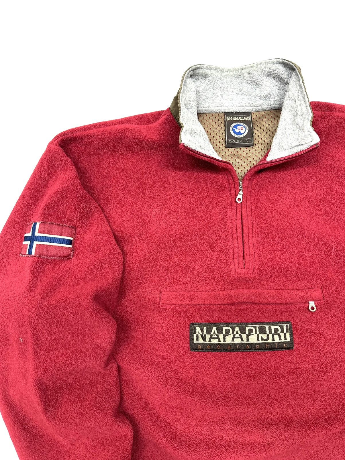 Japanese Brand Vintage Napapijri Big logo fleece jacket Size US L / EU 52-54 / 3 - 3 Thumbnail