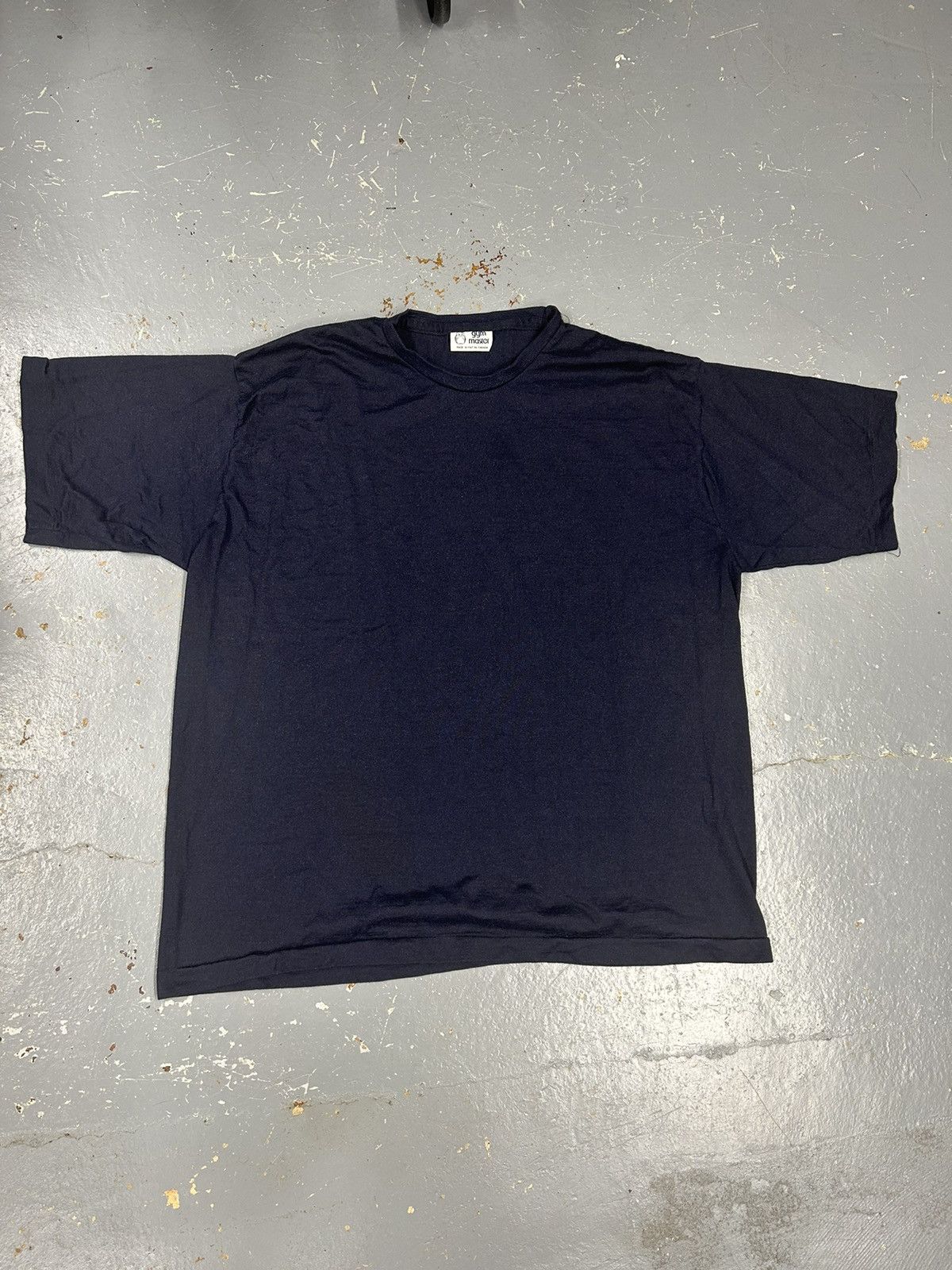 Vintage Crazy Vintage 90s Gym Master Essential Navy Blank Tee Shirt Size US XXL / EU 58 / 5 - 1 Thumbnail