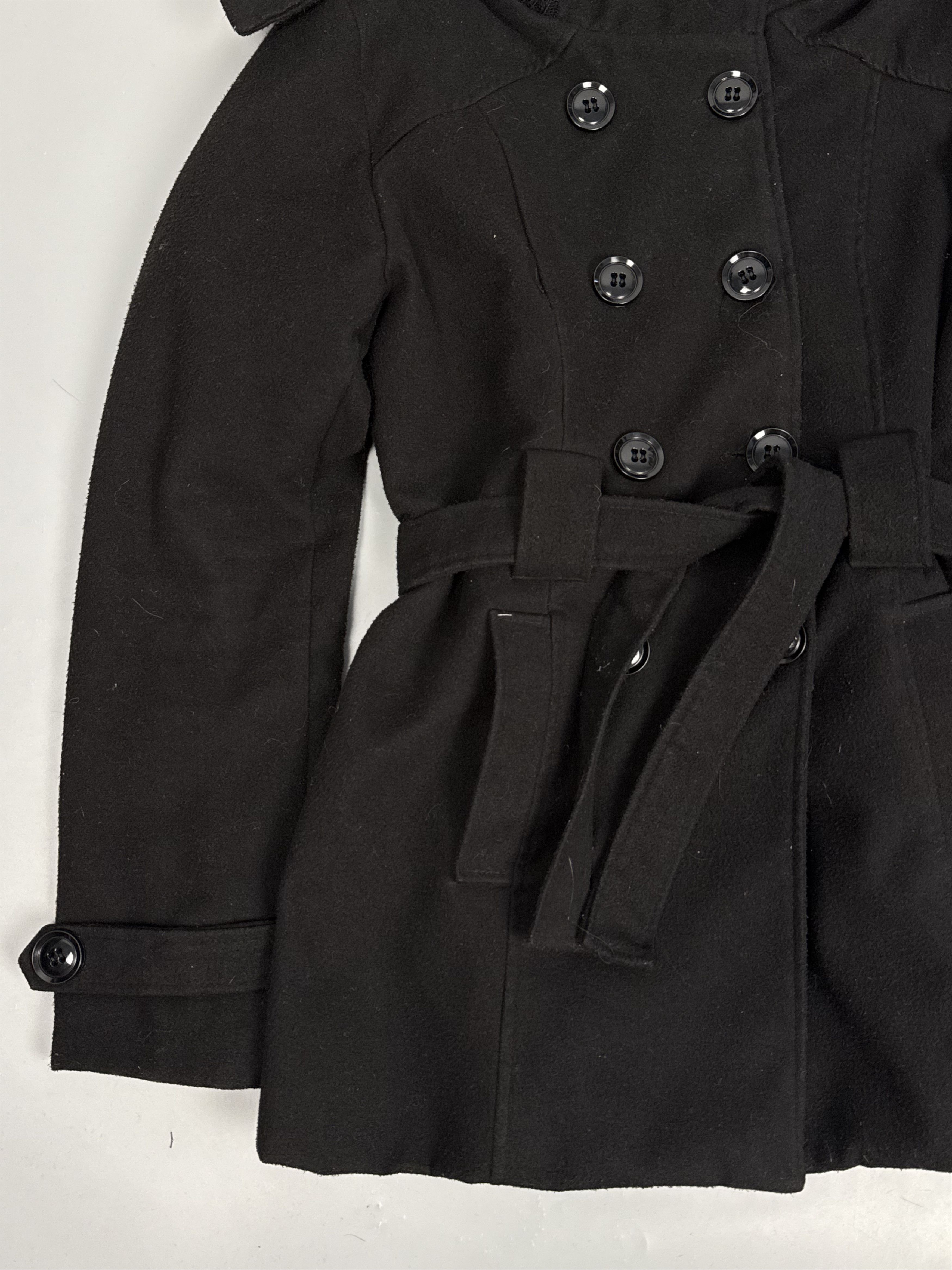 Japanese Brand Vintage double breasted hooded stand up collar peacoat Size L / US 10 / IT 46 - 3 Thumbnail