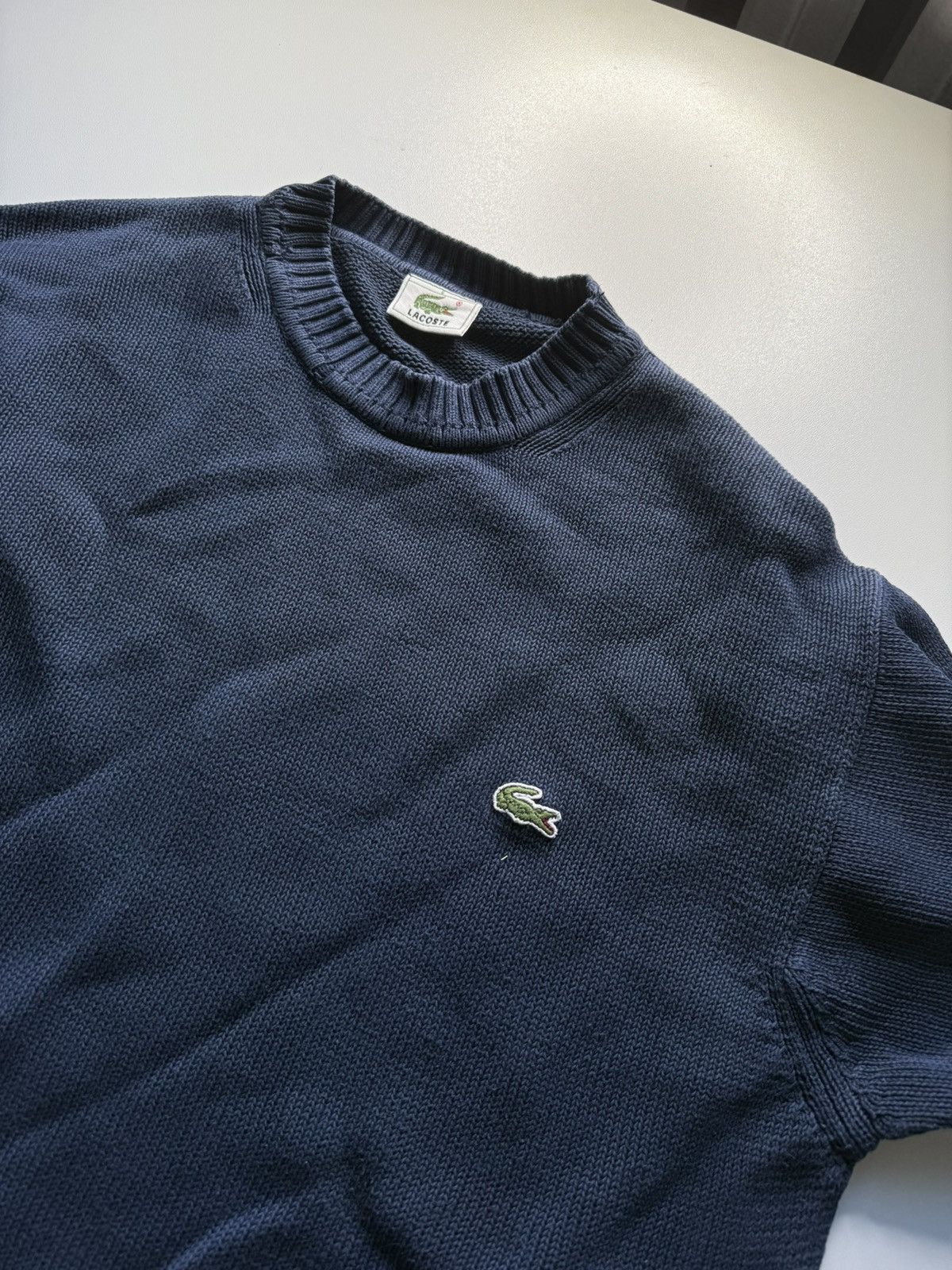 Lacoste × Vintage LACOSTE NAVY BLUE SWEATER SIZE XL COZY FIT MINIMAL LOGO Size US XL / EU 56 / 4 - 4 Thumbnail