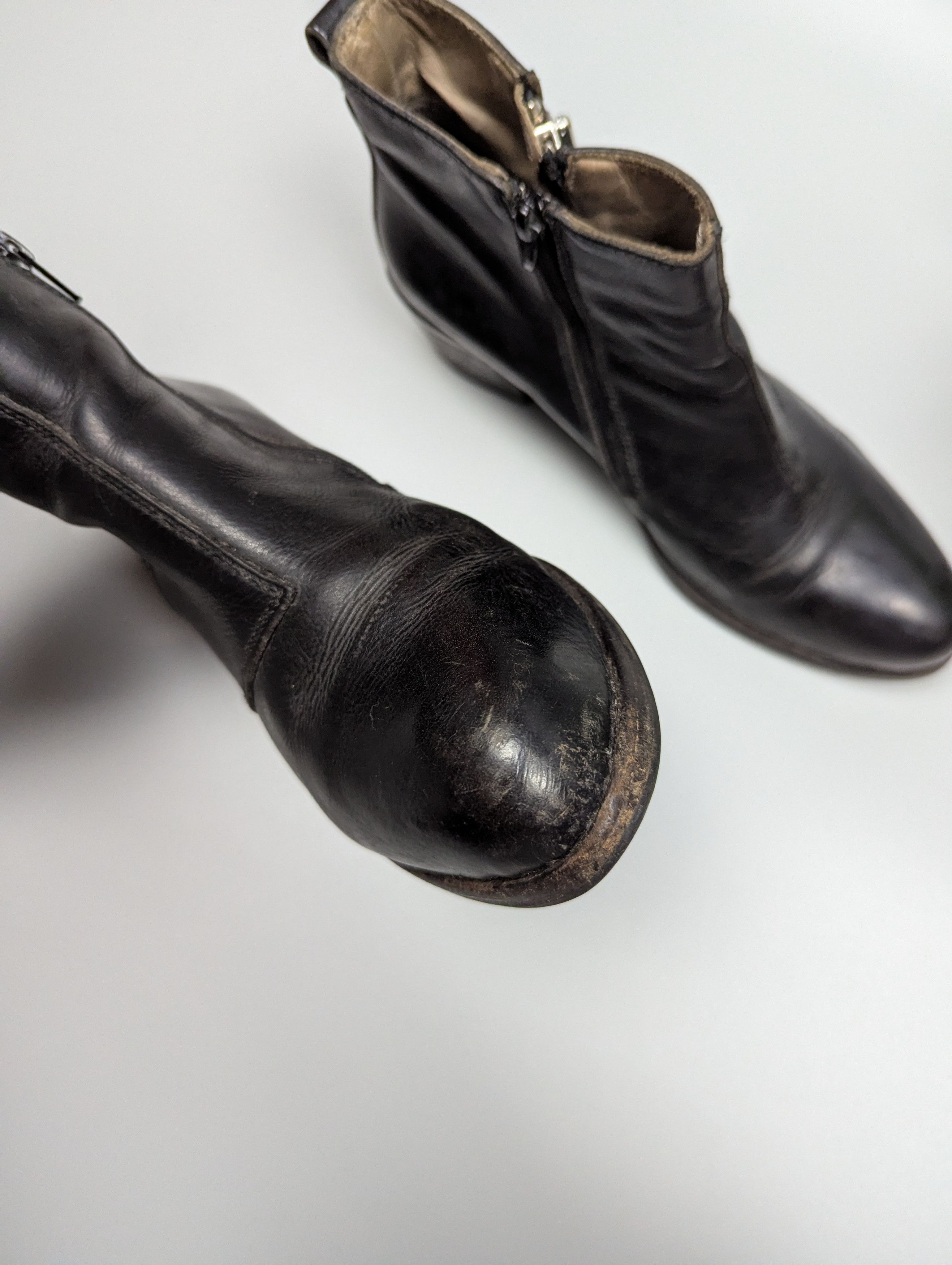 MoMA MOMA Vintage Y2k Avant Garde Womens Black Leather Ankle Boot Size US 10 / IT 40 - 8 Thumbnail