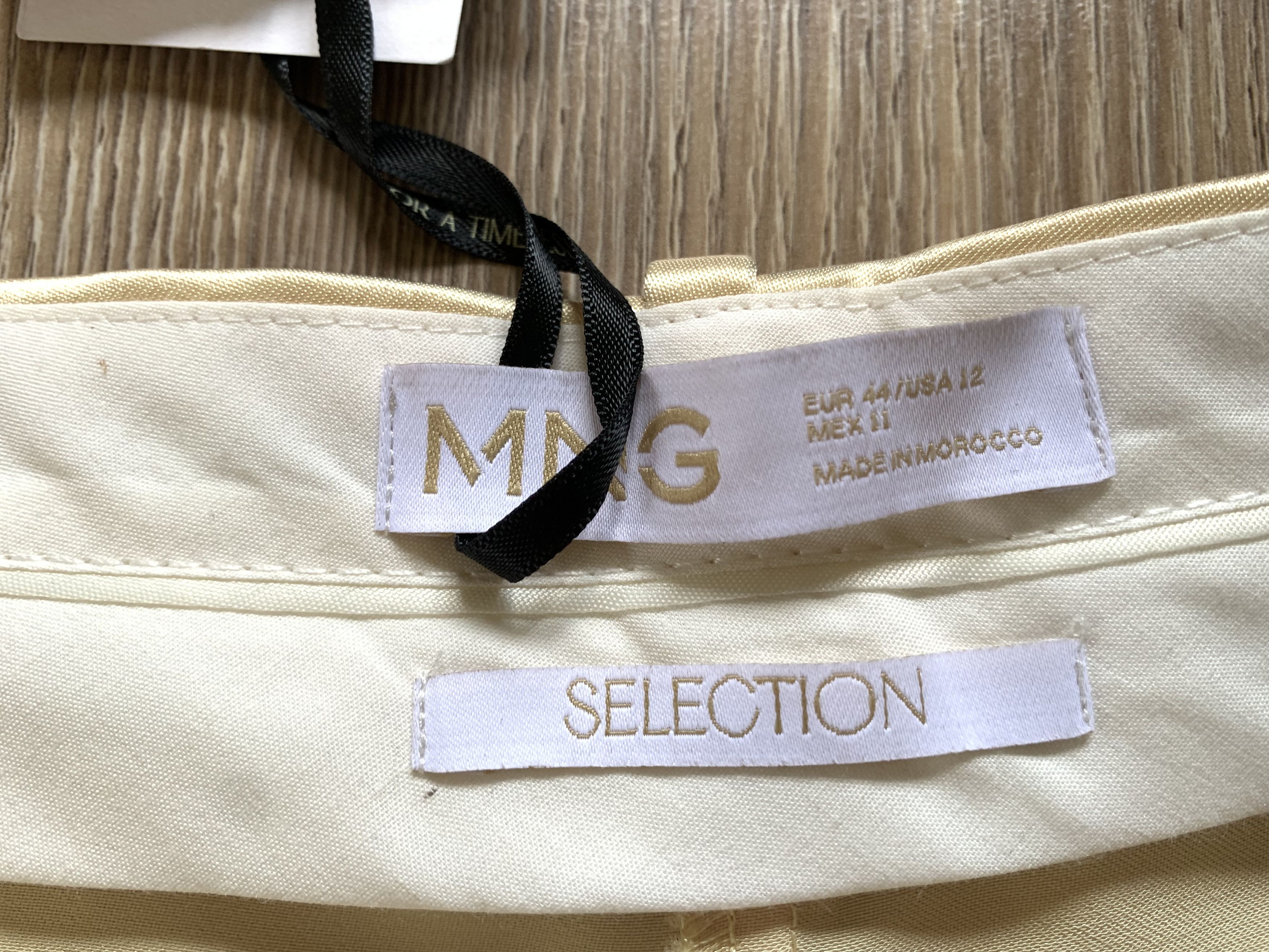 Mango Women’s Mango Beige Satin Wide Leg Trousers Size 32" / US 10 / IT 46 - 6 Thumbnail