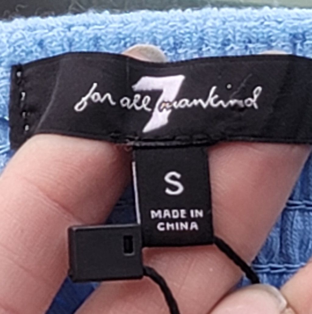 7 For All Mankind NWT 7 For All Mankind Terry Cloth Crop Top in Light Blue Size S / US 4 / IT 40 - 3 Thumbnail