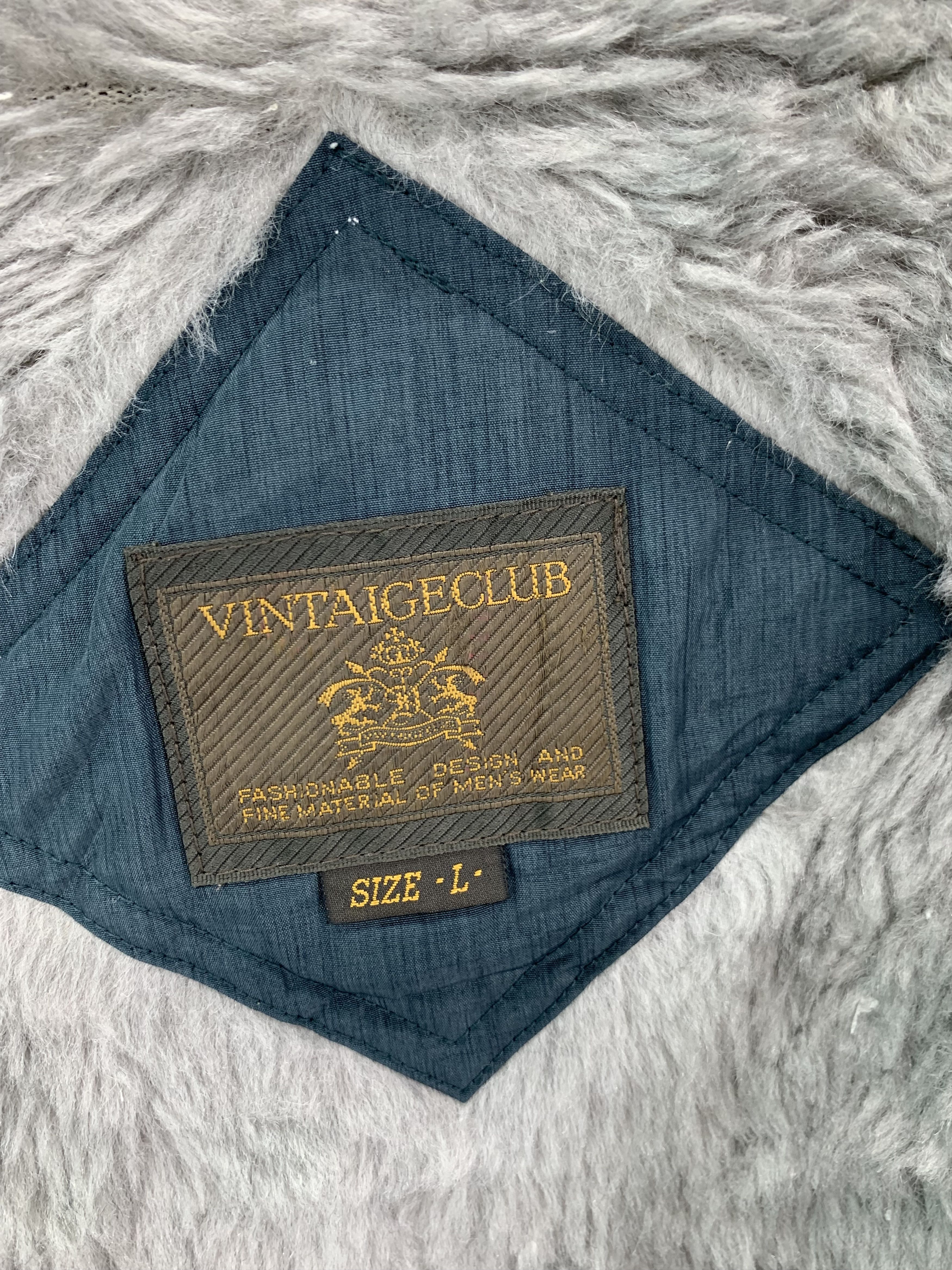 Japanese Brand Vintage Vintaige Club Lined Fleece Bombers Jacket Size US M / EU 48-50 / 2 - 5 Thumbnail