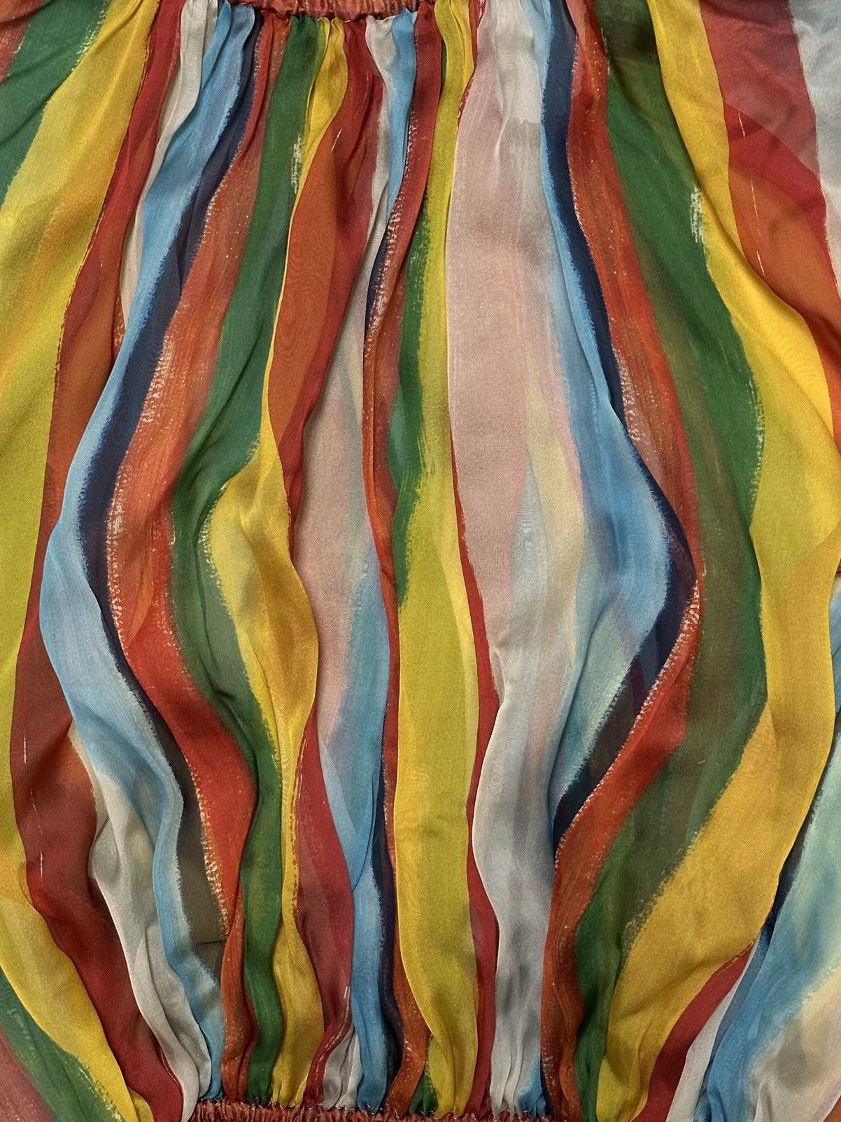 Dolce & Gabbana DOLCE&GABBANA Spring Summer 2002 Striped Sheer Silk Top Size S / US 4 / IT 40 - 4 Thumbnail