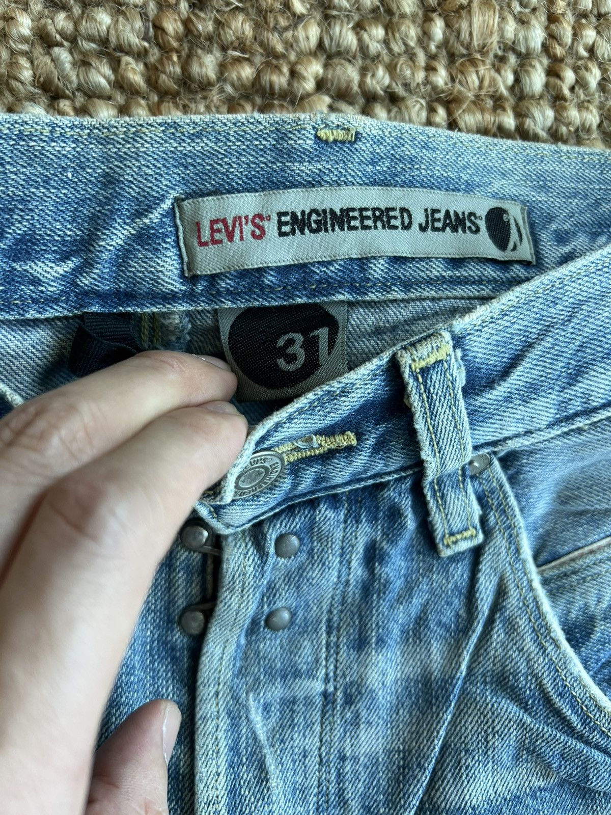 Levi's Levis Engineered Jeans Buckle Back Tag W31 Actual 33x33 Size US 31 - 3 Thumbnail