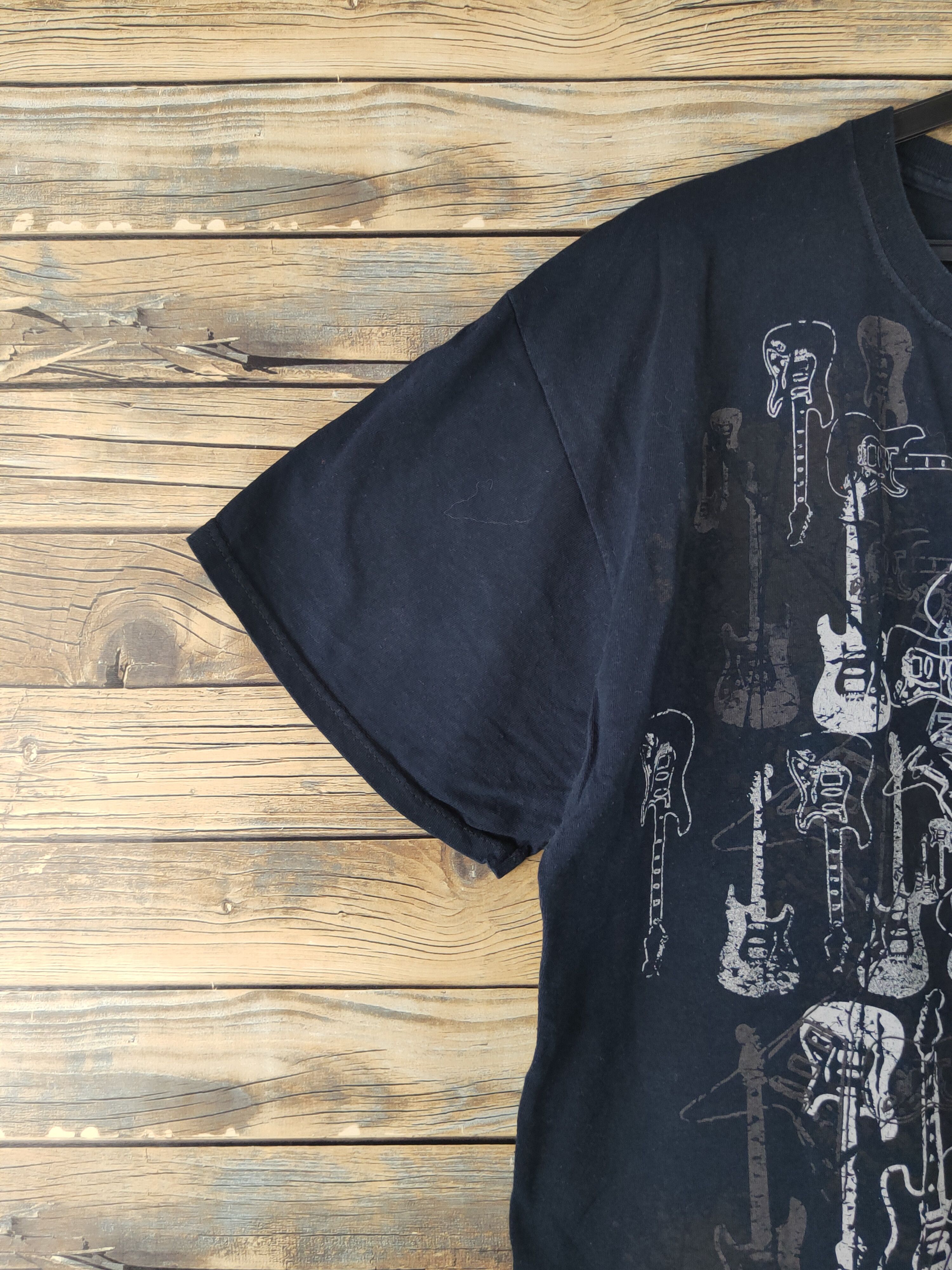 Japanese Brand DL Guitar Navy Short Sleeve T-shirt #2087 Size US XL / EU 56 / 4 - 4 Thumbnail