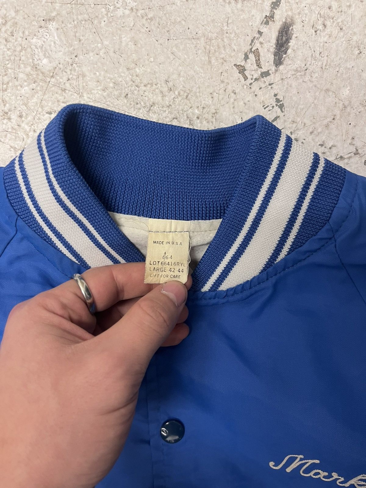 Vintage Vintage blue coleman track bomber jacket Size US L / EU 52-54 / 3 - 3 Thumbnail