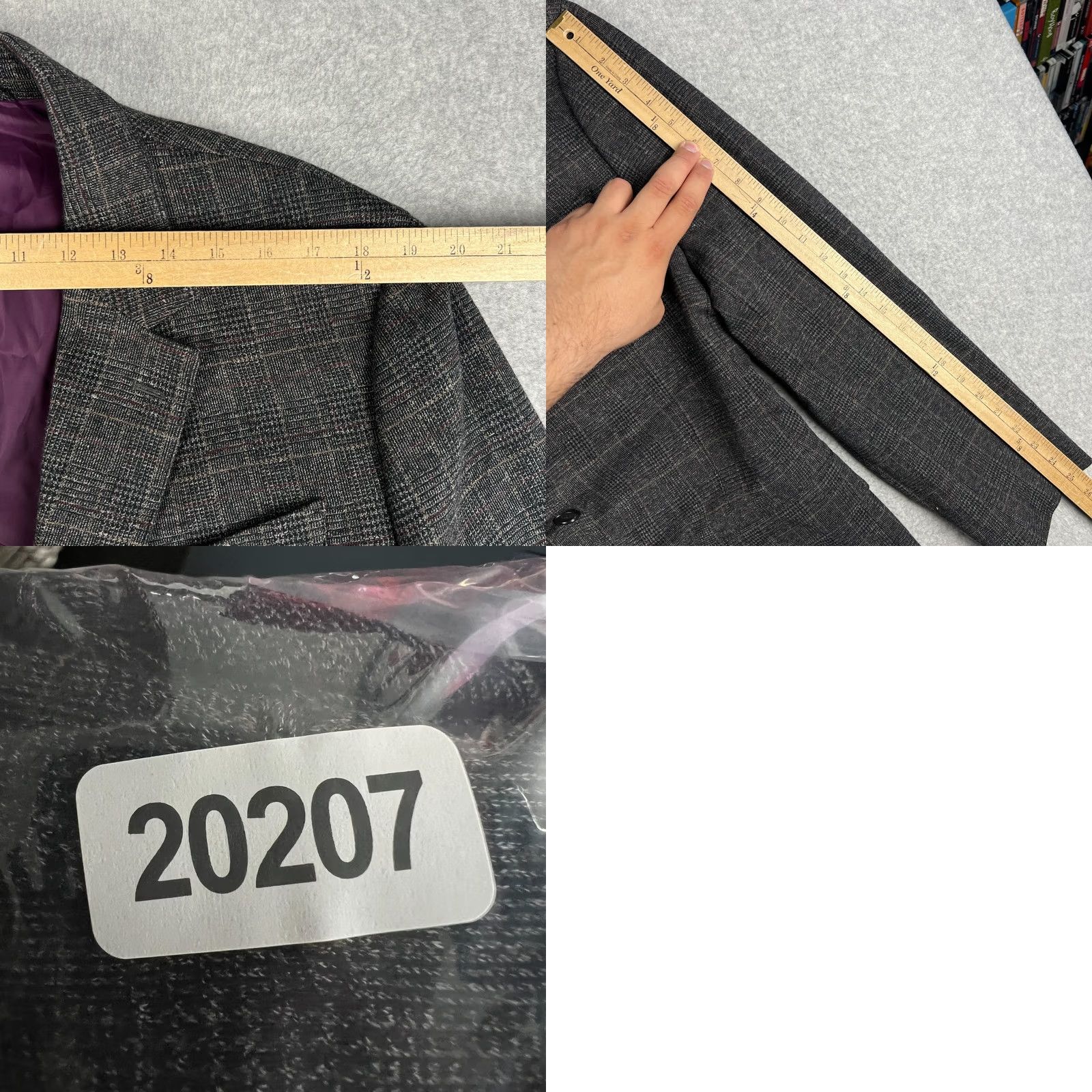 Bonobos Bonobos Sport Coat Blazer 44R Athletic Fit Mens Grey Plaid Cotton Suit Jacket Size 44R - 8 Thumbnail