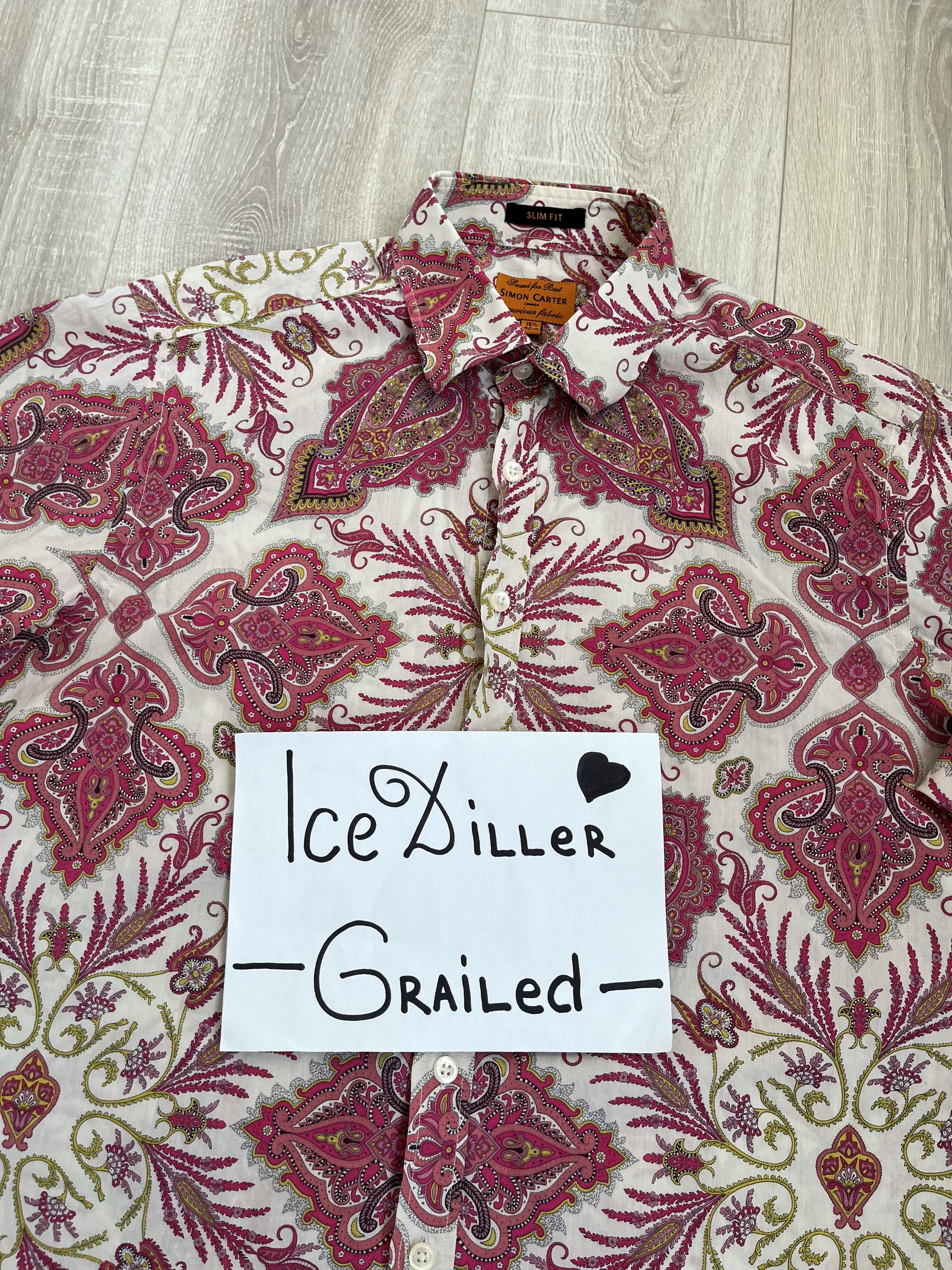 Simon Carter Simon Carter Overprinted Shirt Slim Fit Size US L / EU 52-54 / 3 - 10 Thumbnail