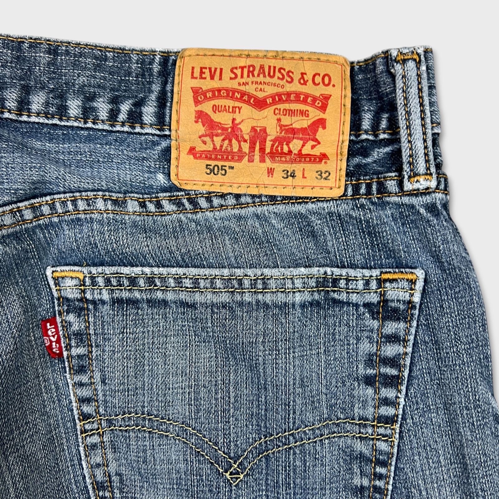 Levi's × Vintage Levi's 505 Jeans 34x32 Original Straight Faded Denim Pants Size US 34 / EU 50 - 9 Thumbnail