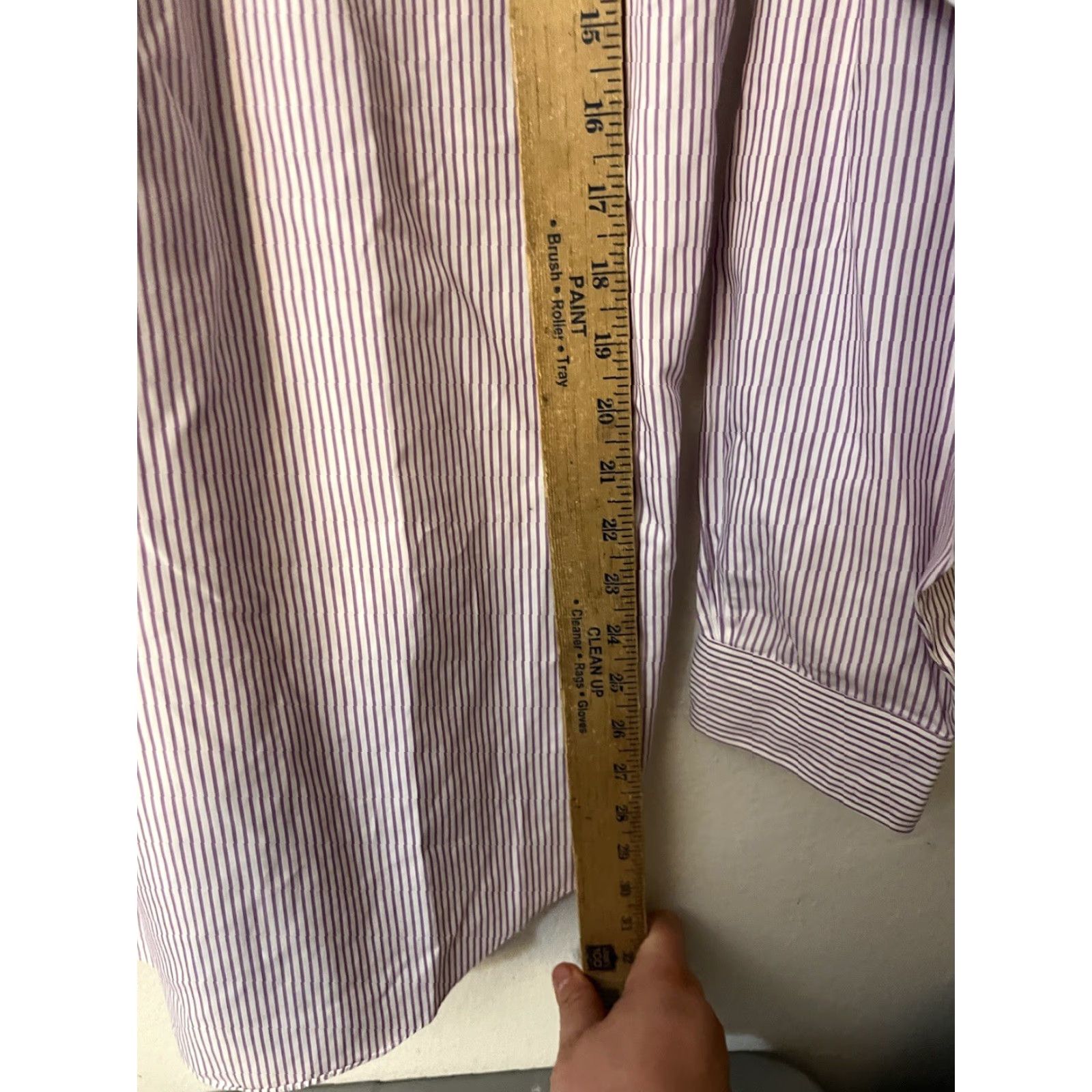 Brooks Brothers Brooks Brothers Slim Fit Purple Striped Button DOWN Sz 16-2/3 LONG SLEEVE Size US L / EU 52-54 / 3 - 4 Thumbnail