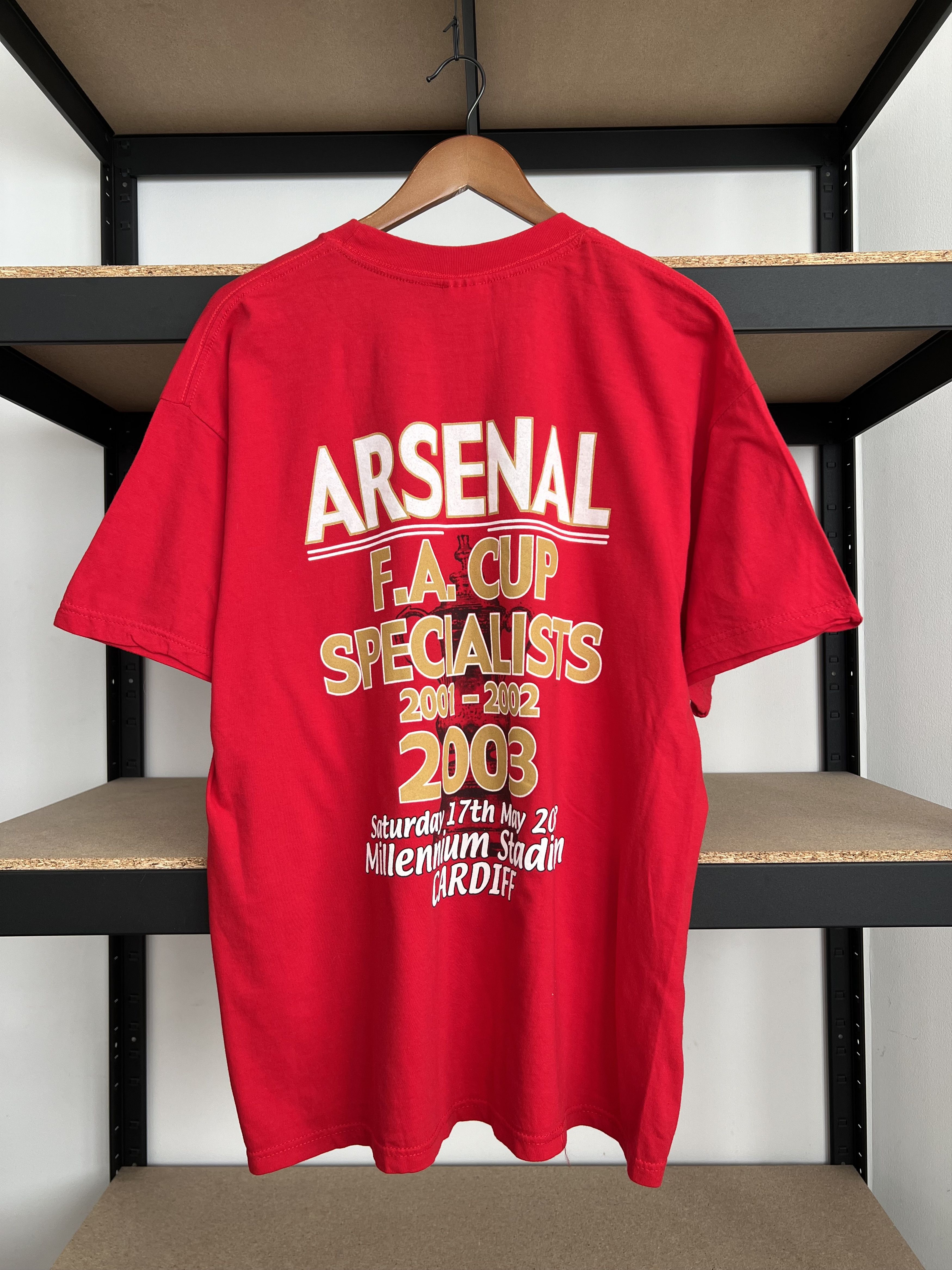 Vintage Vintage 2003 Arsenal FA Cup Final 2003 Red T-shirt Size US XL / EU 56 / 4 - 2 Thumbnail