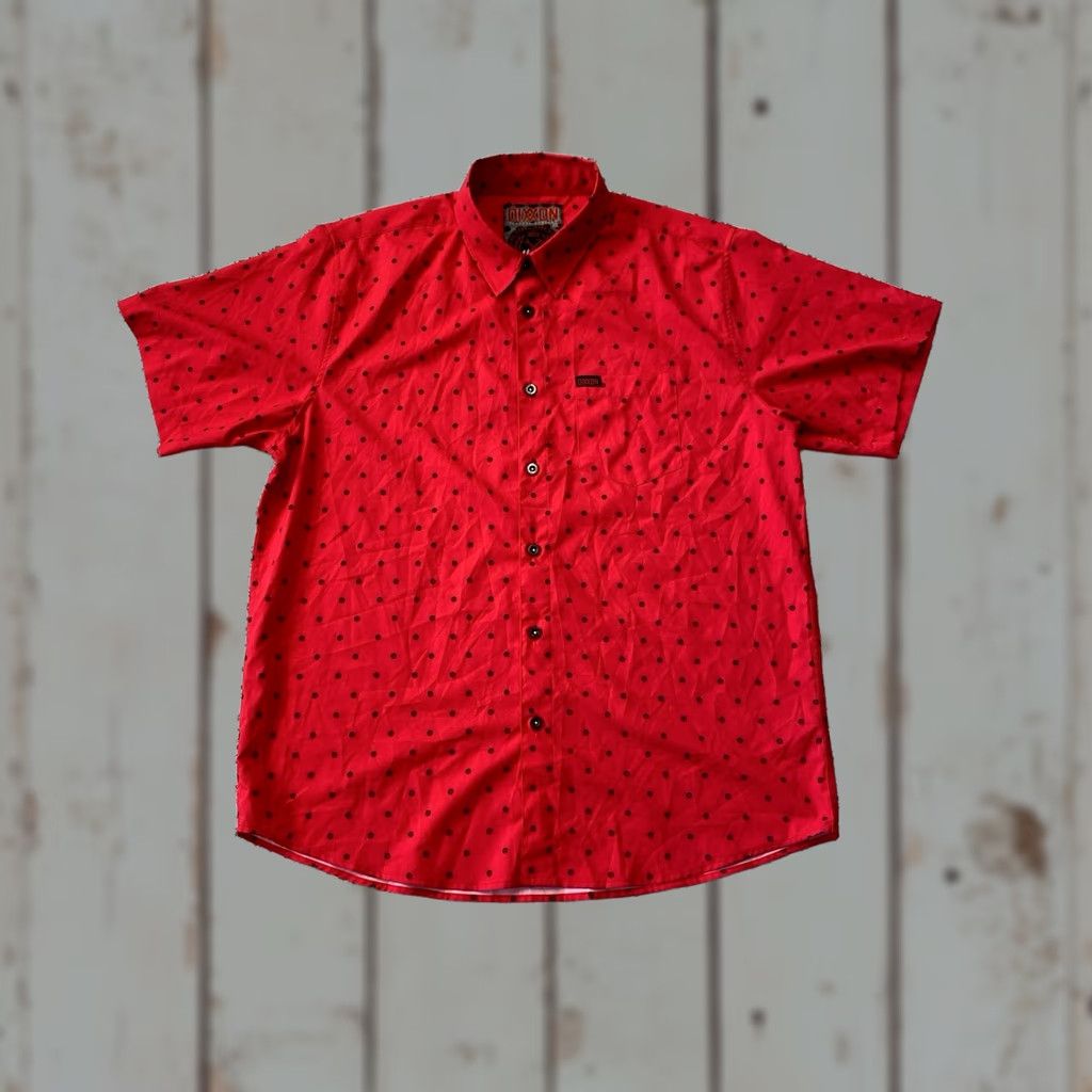 Vintage Dixxon Flannel Polkacide Short Sleeve Shirt Men’s XL Red Black Polka Dot Button-Up Casual Size US XL / EU 56 / 4 - 1 Thumbnail