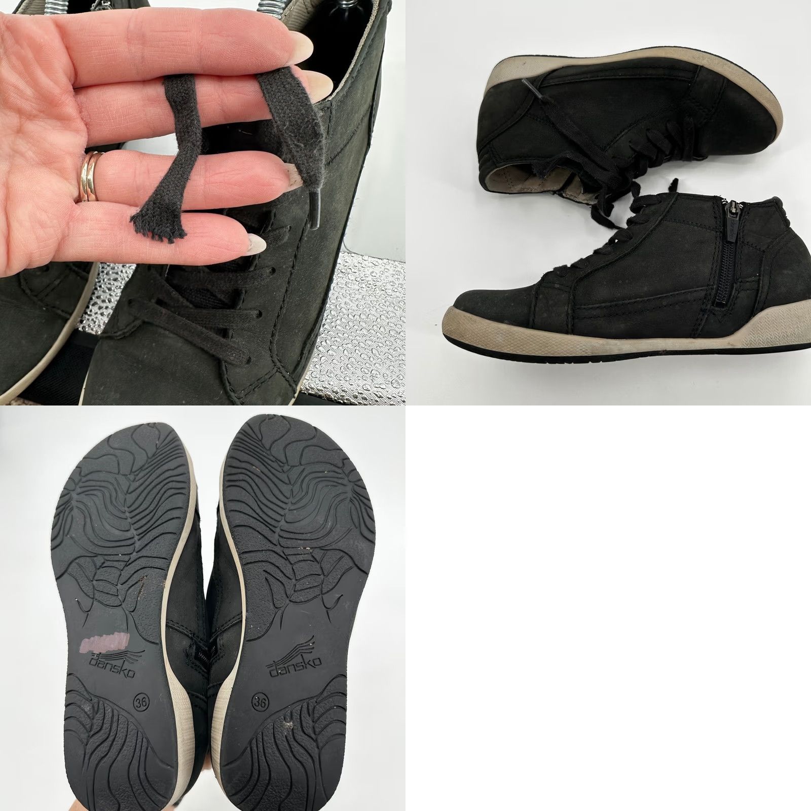 Dansko Dansko Black Nubuck Leather High Top Sneakers Round Toe Size 36/6 Urban Womens Pants? Size M / US 6-8 / IT 42-44 - 8 Thumbnail