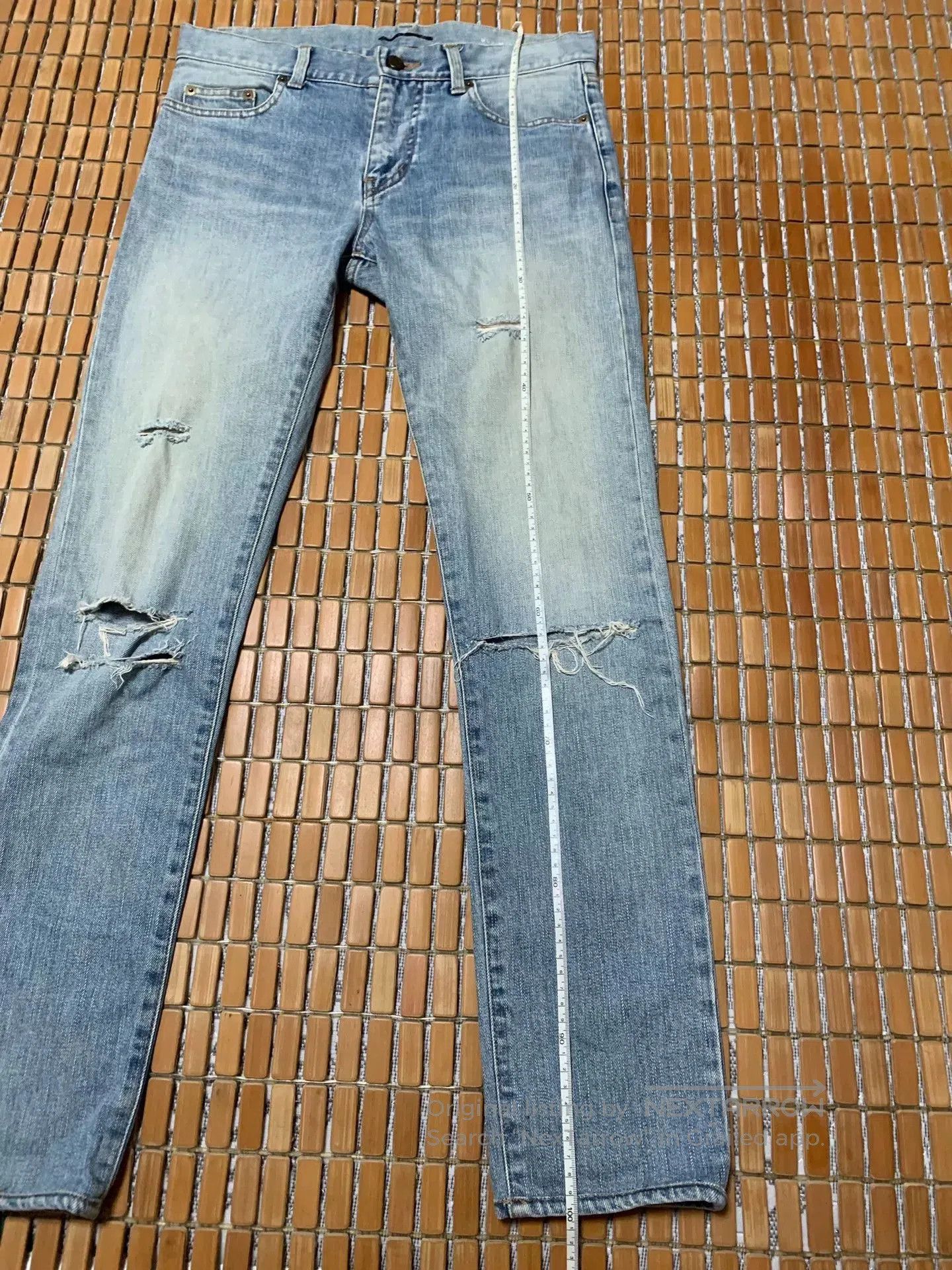 Saint Laurent Paris Saint Laurent SLP Washed Distressed Jeans. Size US 29 - 6 Thumbnail