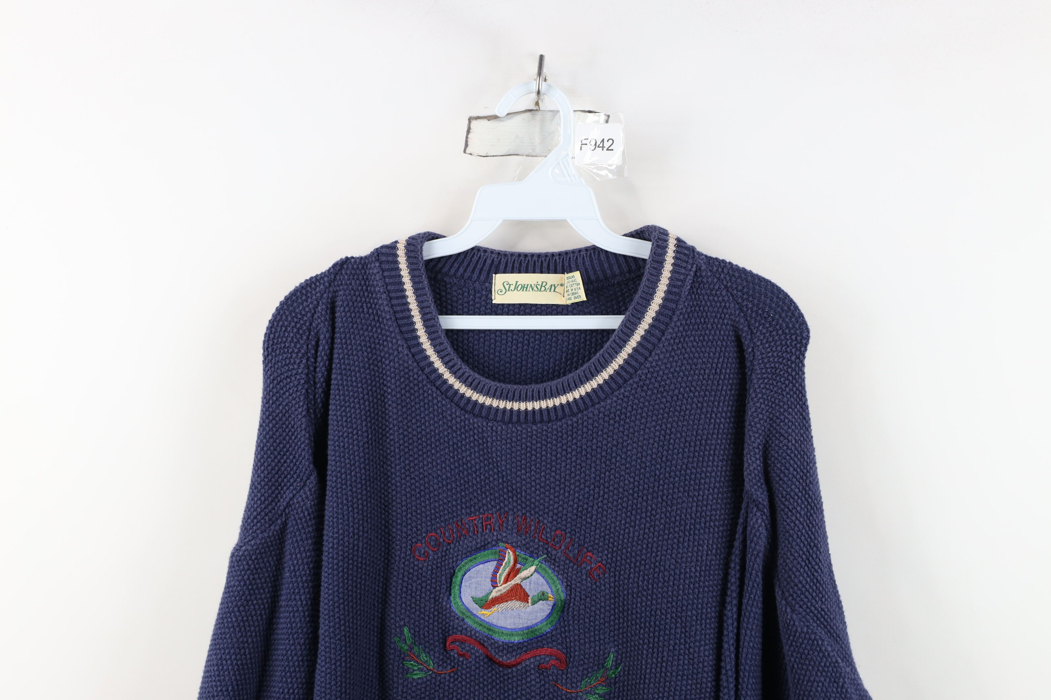 Vintage Vintage 90s Streetwear Duck Thermal Knit Sweater USA Size US L / EU 52-54 / 3 - 2 Thumbnail