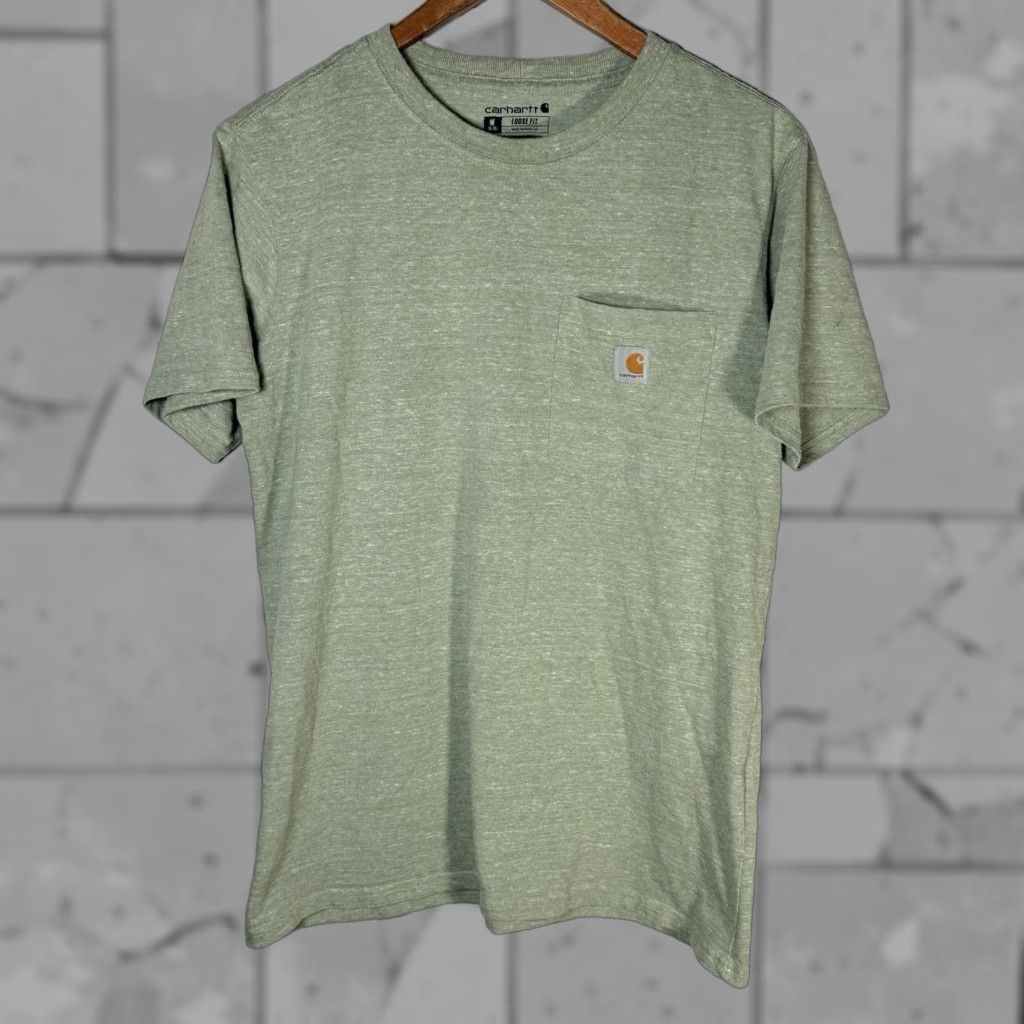 Carhartt Carhartt Tee Mens Size M Pocket Green Loose Fit Casual Shirt Size US M / EU 48-50 / 2 - 1 Thumbnail