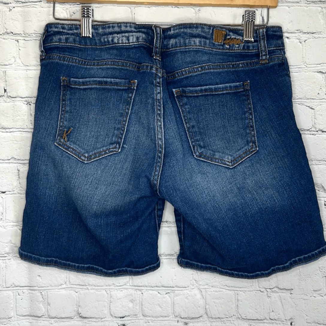 Vintage Kut from the Kloth Katy Boyfriend Petite Distressed Shorts 8P Women Blue Size 30" / US 8 / IT 44 - 5 Thumbnail