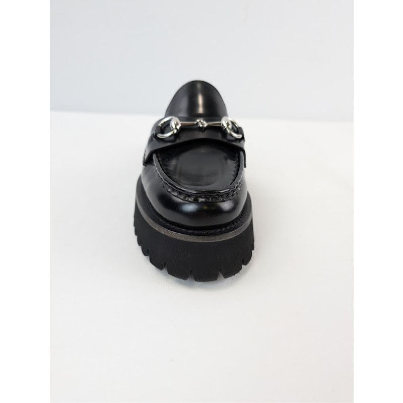 Gucci o1rshd1 Cordovan Lux Horsebit Platform Mule Sandals in Nero Size US 6 / IT 36 - 14 Thumbnail