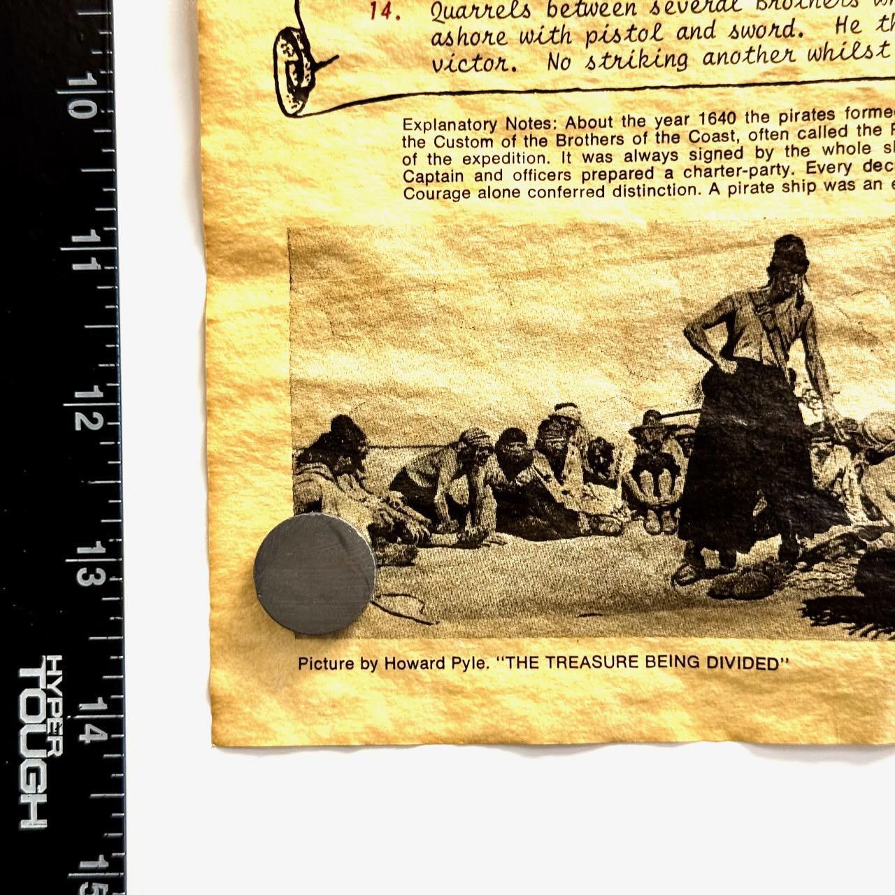 Designer 2 Pirate Scrolls Creed of Ethics & Weapons Guide 1970s Size ONE SIZE - 4 Thumbnail