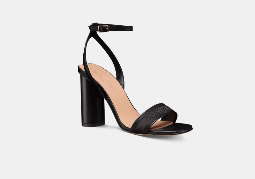 Dior o1w1db11225 KCQ897 Dway Heeled Sandals in Black Size US 12 / IT 42 - 2 Thumbnail