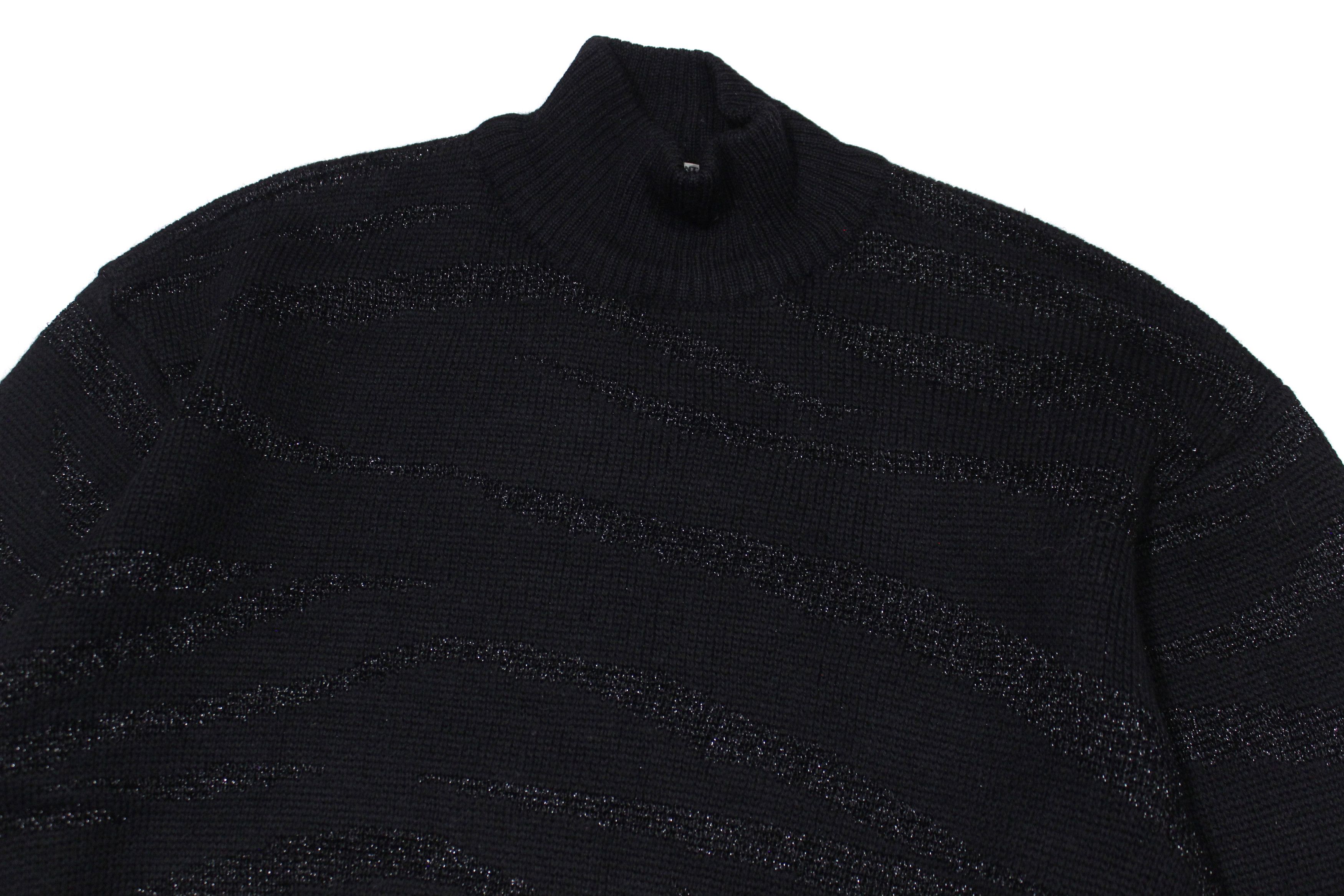 Saint Laurent Paris 80S Rive Gauche "Waves" Stretch Knit Vintage Size M / US 6-8 / IT 42-44 - 4 Thumbnail