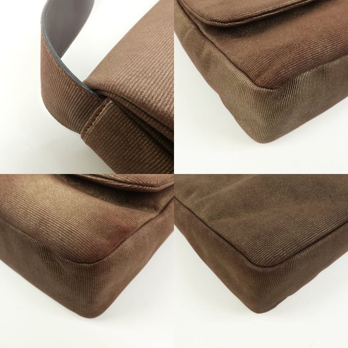 Salvatore Ferragamo Ferragamo Gancini Canvas & Leather Shoulder Bag Brown Size ONE SIZE - 4 Thumbnail