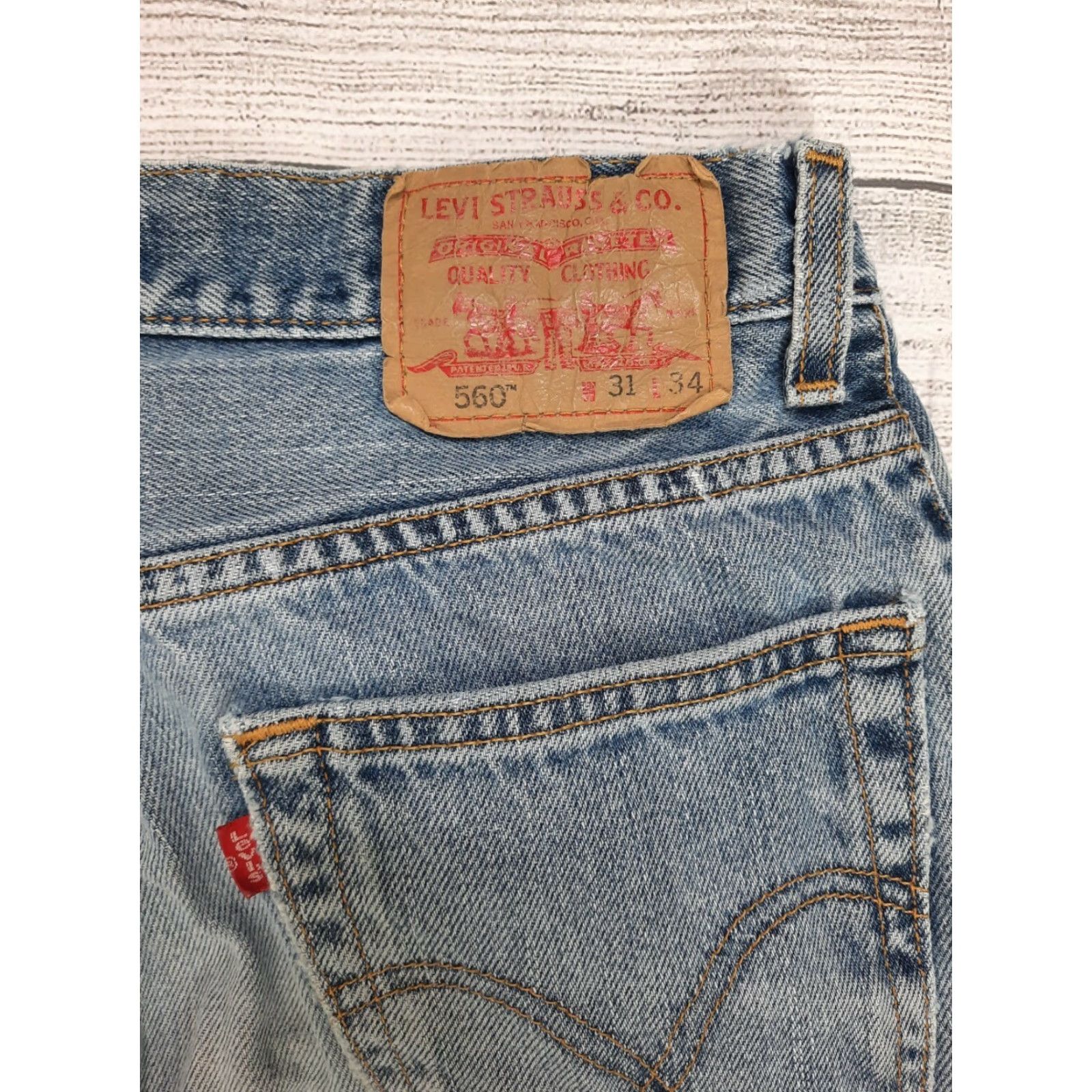 Levi's VINTAGE Levi's 560 Loose Comfort Fit Jeans Men's 31x34 (31x32) Distressed M2M Size US 31 - 6 Thumbnail