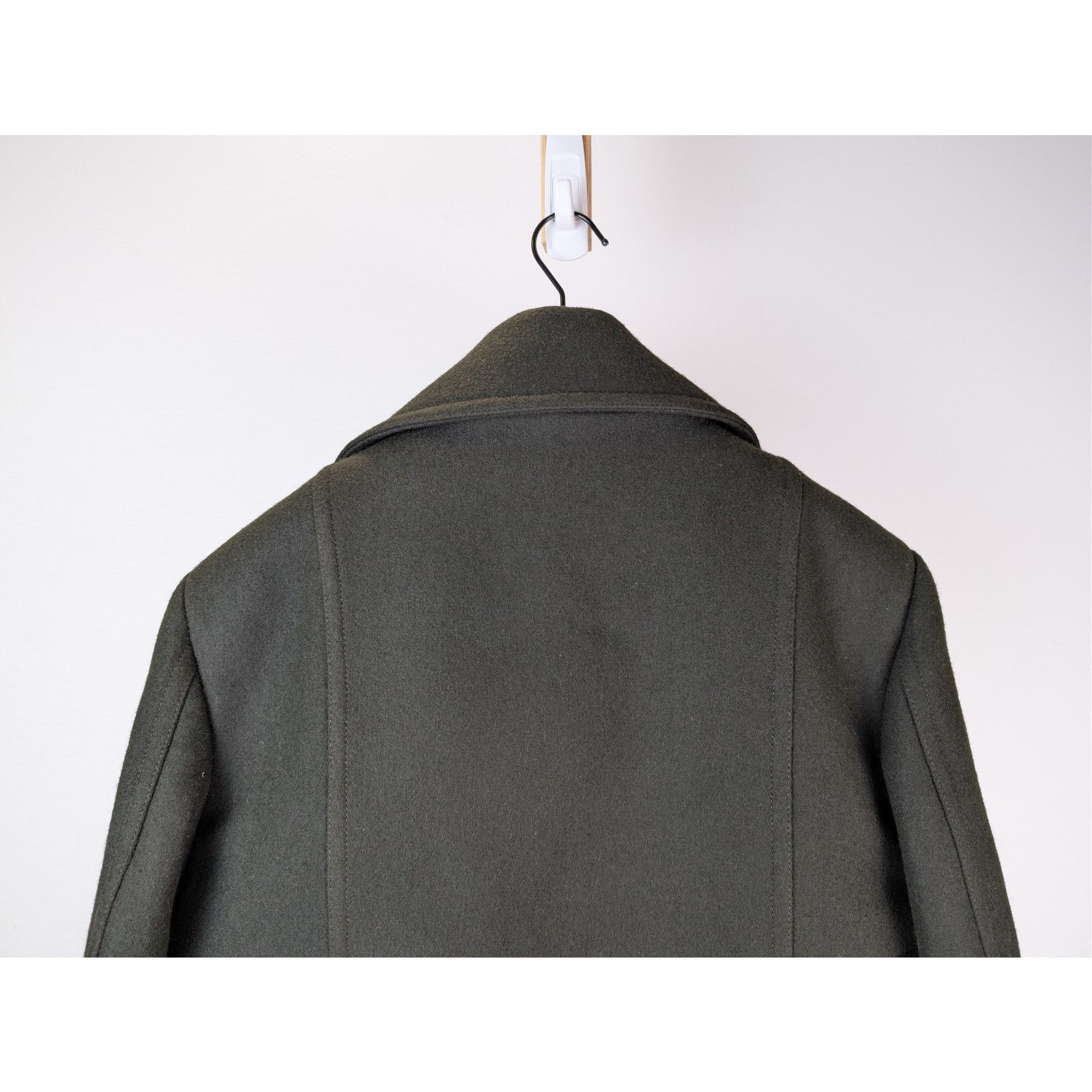 Bottega Veneta o1rshd1 Short Wool Felt Coat in Military Dark Green / Kale Size US M / EU 48-50 / 2 - 14 Thumbnail