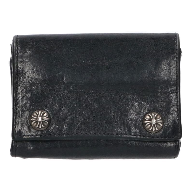 Chrome Hearts Chrome Hearts 3 Fold Cross Button Leather Wallet Size ONE SIZE - 1 Thumbnail