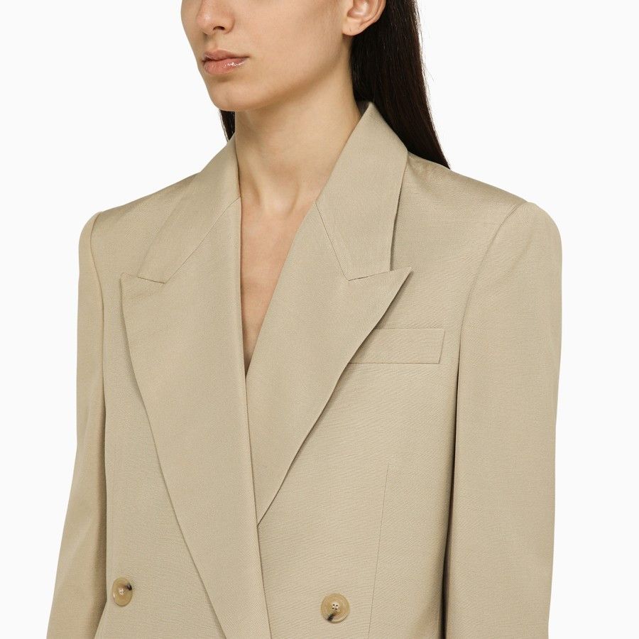 Stella McCartney o1d2blof1024 Double-breasted Jacket in Beige Size S / US 4 / IT 40 - 4 Thumbnail