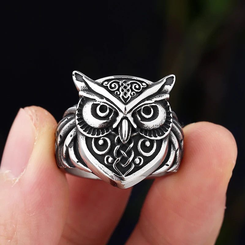 Japanese Brand × Jewelry × Vintage Owl Head Ring Size ONE SIZE - 4 Thumbnail