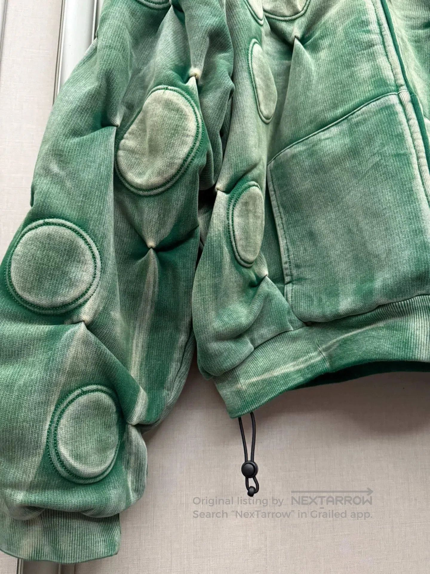 Bad Son padded green hoodie with boxy fit. Size XL / US 12-14 / IT 48-50 - 4 Thumbnail