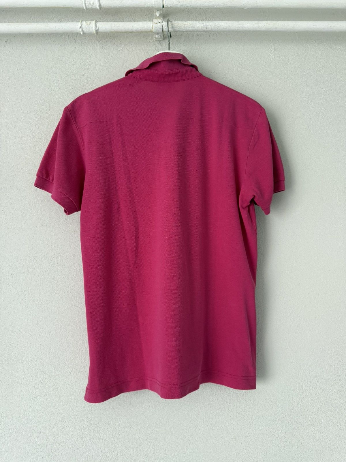 Dior Fuchsia Pink Cotton Polo Shirt with Tonal Bee Embroidery Size US M / EU 48-50 / 2 - 3 Thumbnail