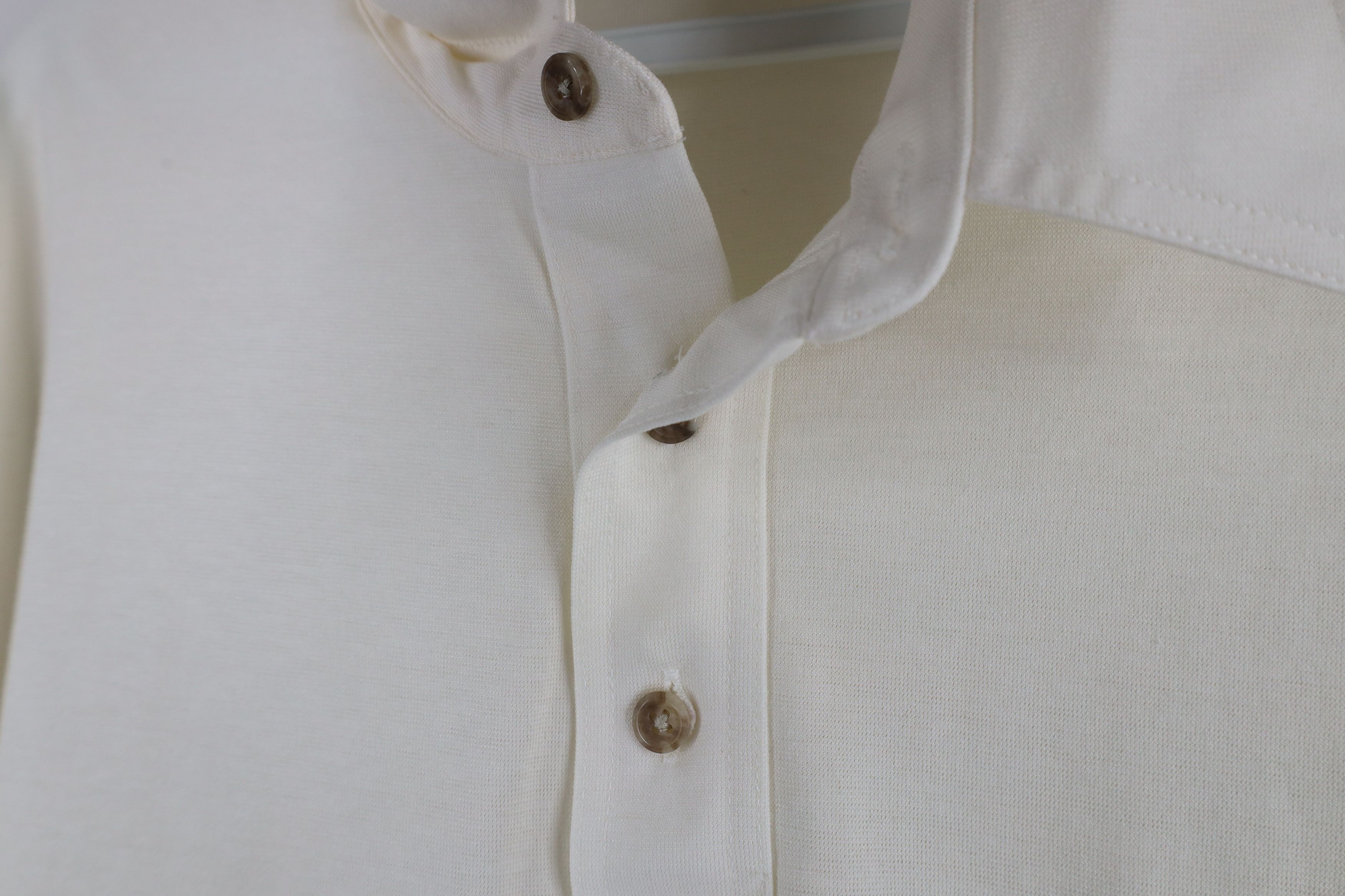 Vintage Vintage 90s Streetwear Collared Pocket Polo Shirt Cream Size US XL / EU 56 / 4 - 7 Thumbnail
